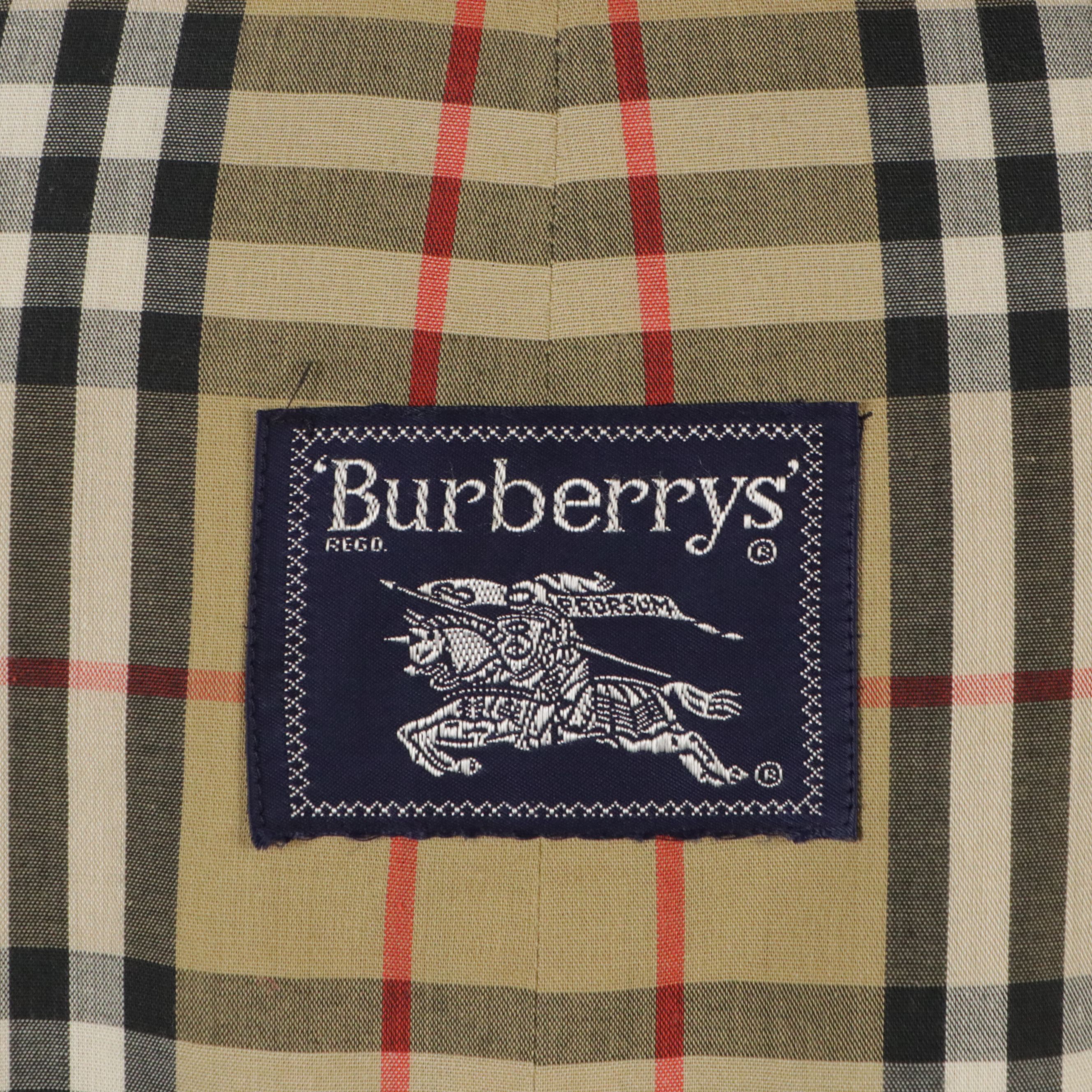 Unisex Burberrys Double-Breasted Gabardine Trenchcoat