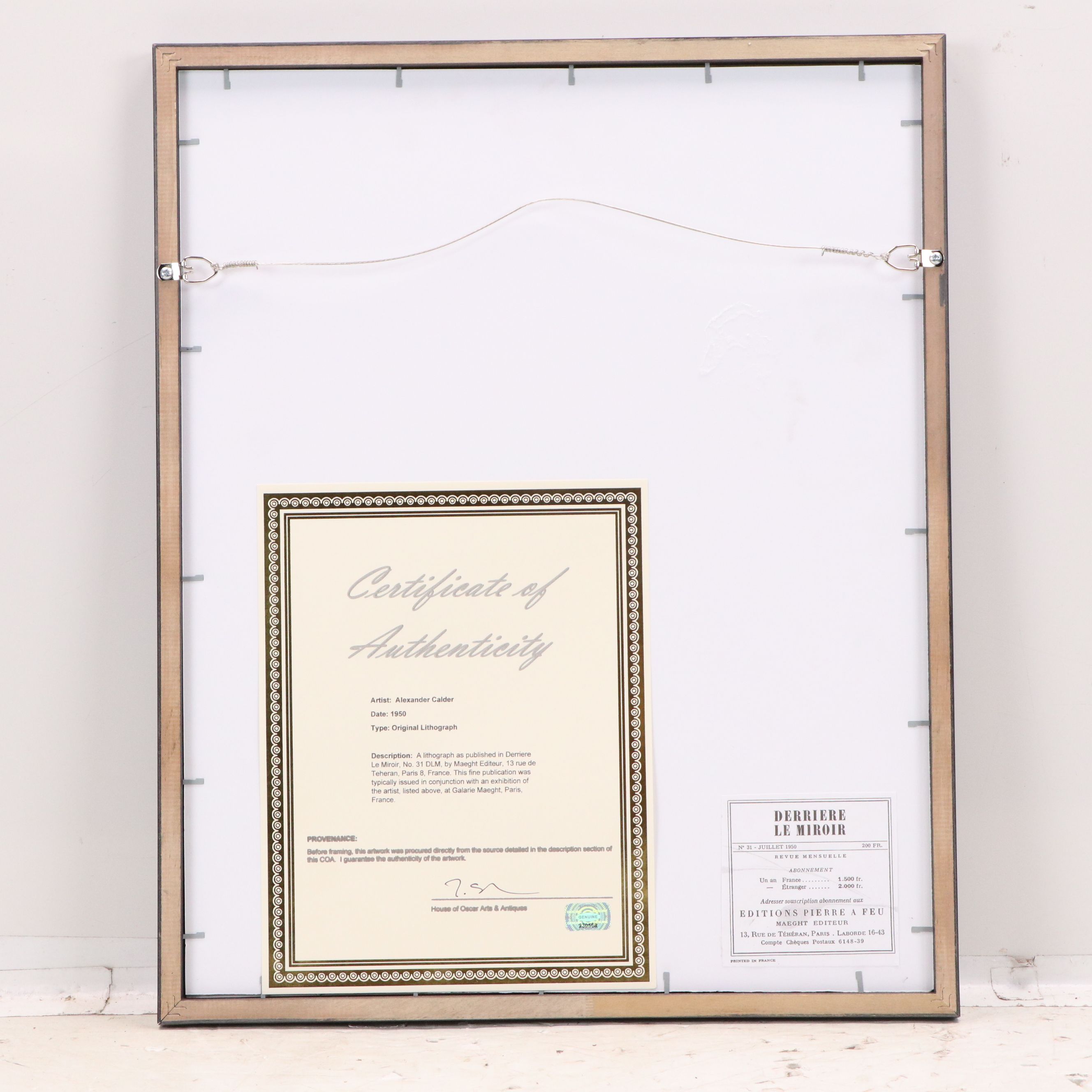 Alexander Calder Abstract Color Lithograph on Paper, 1950