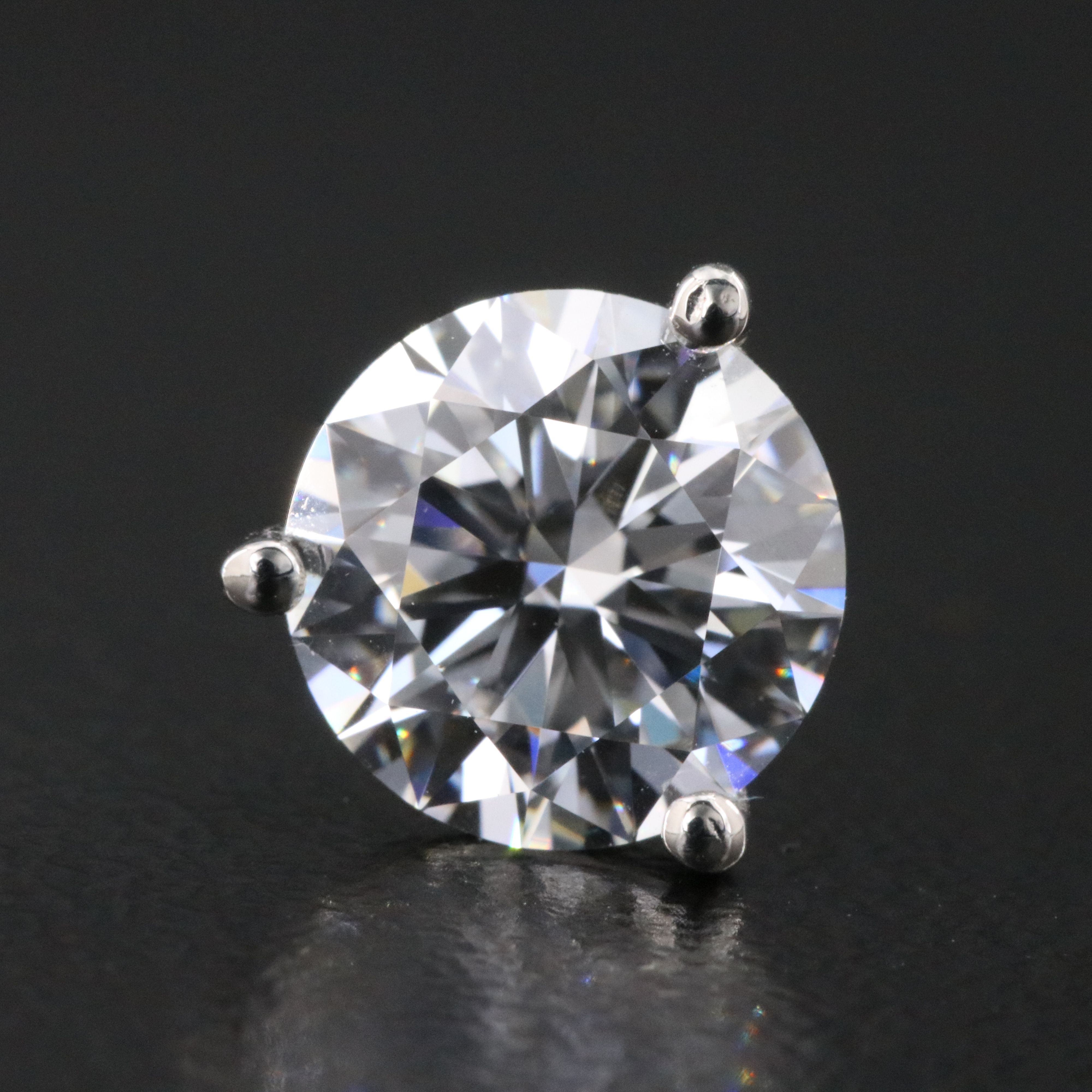 Platinum 3.05 CTW Lab Grown Diamond Stud Earrings with IGI Reports