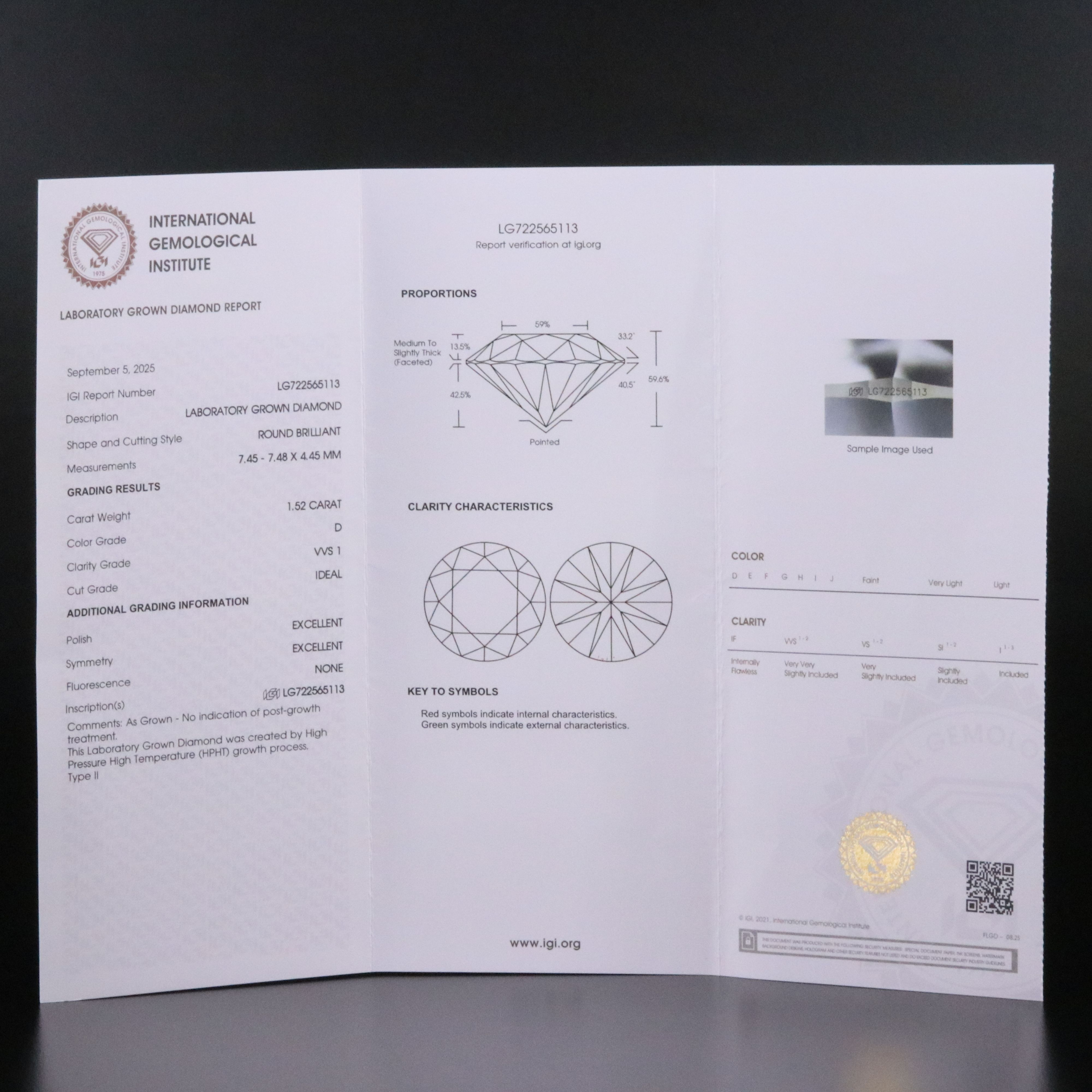 Platinum 3.05 CTW Lab Grown Diamond Stud Earrings with IGI Reports