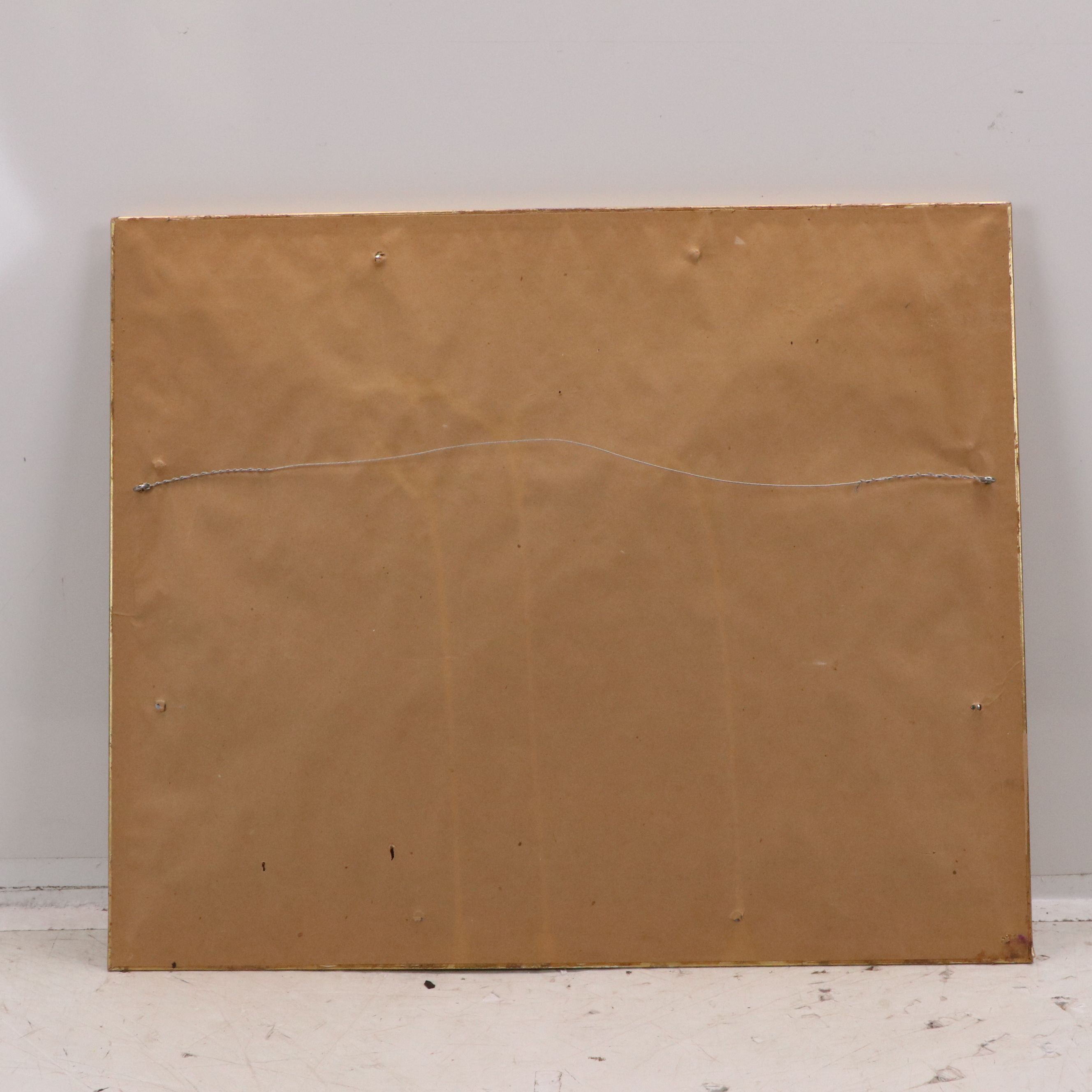 Attributed to Edward Steffek Landscape Oil Pastel Drawing of Waterfall, 1996