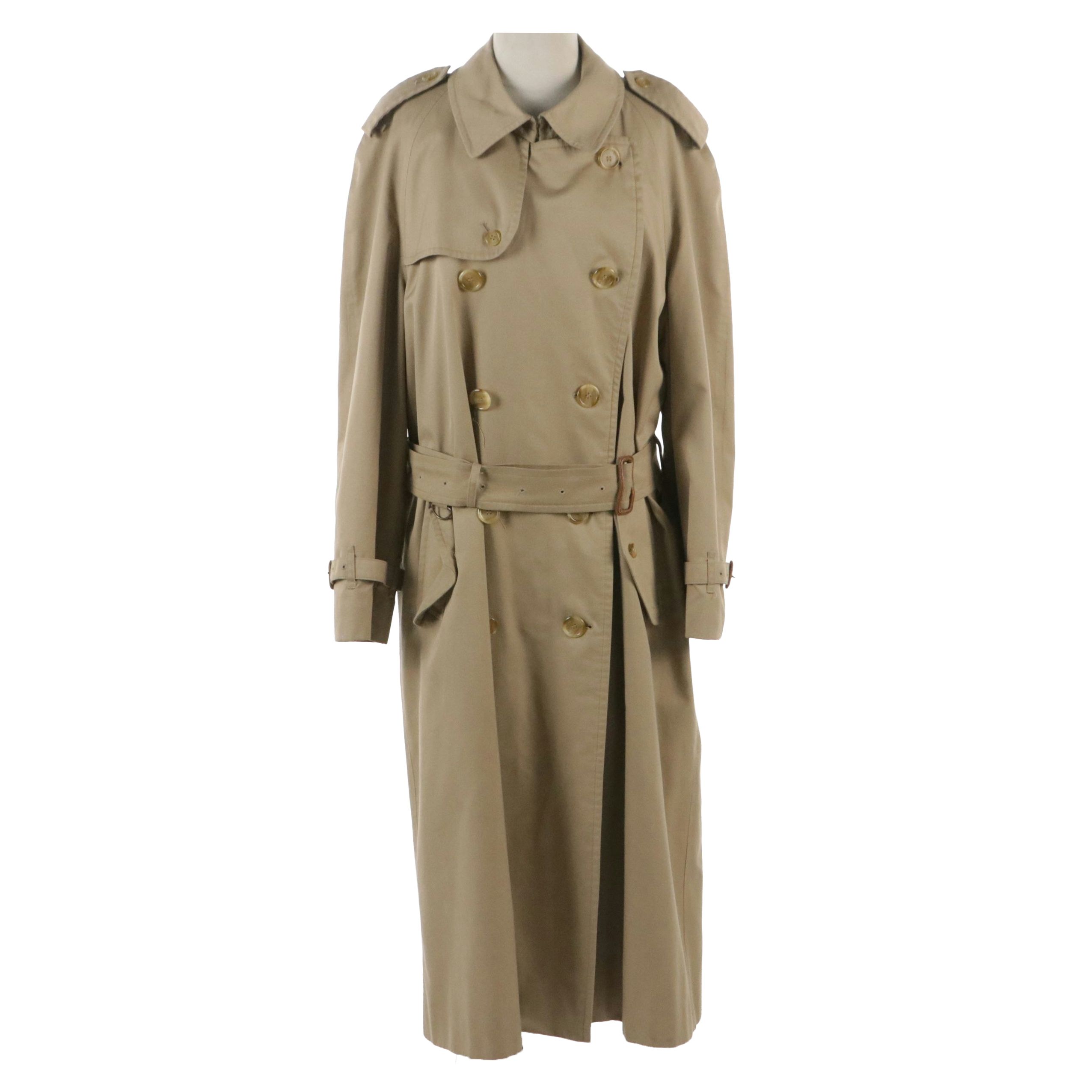 Unisex Burberrys Double-Breasted Gabardine Trenchcoat