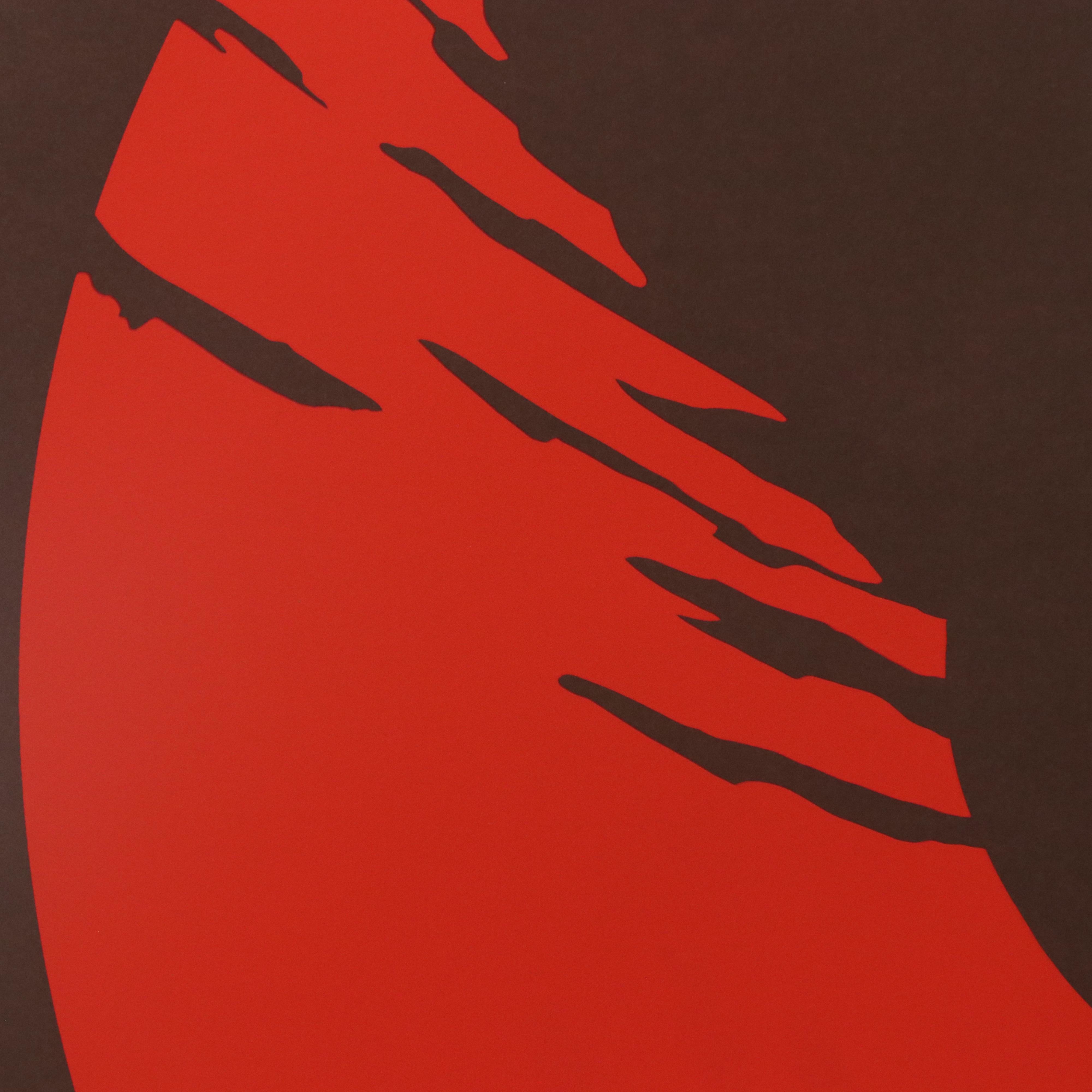 Thomas Whelan Benton Abstract Serigraph "Evolution Series – Red," 1981