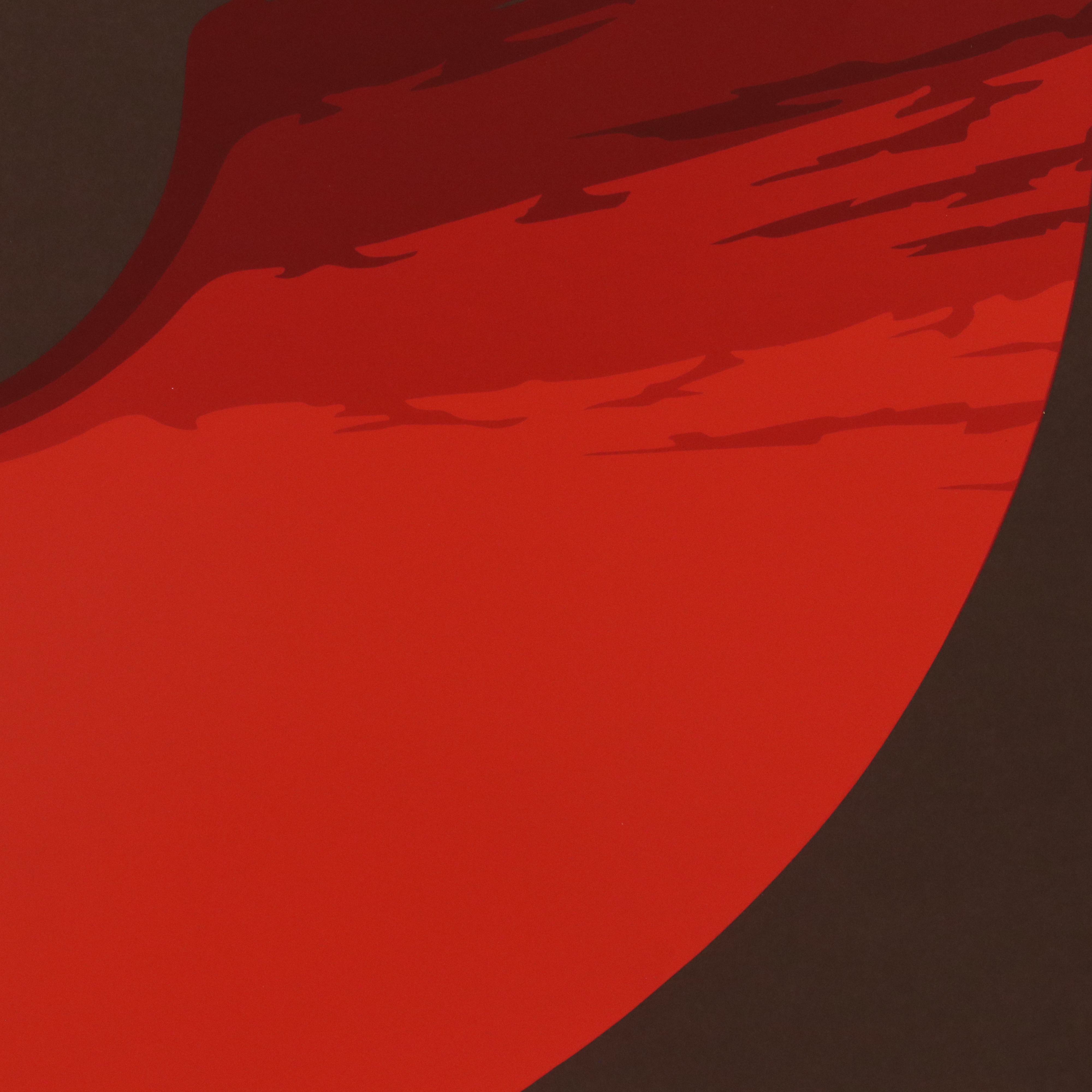 Thomas Whelan Benton Abstract Serigraph "Evolution Series – Red," 1981