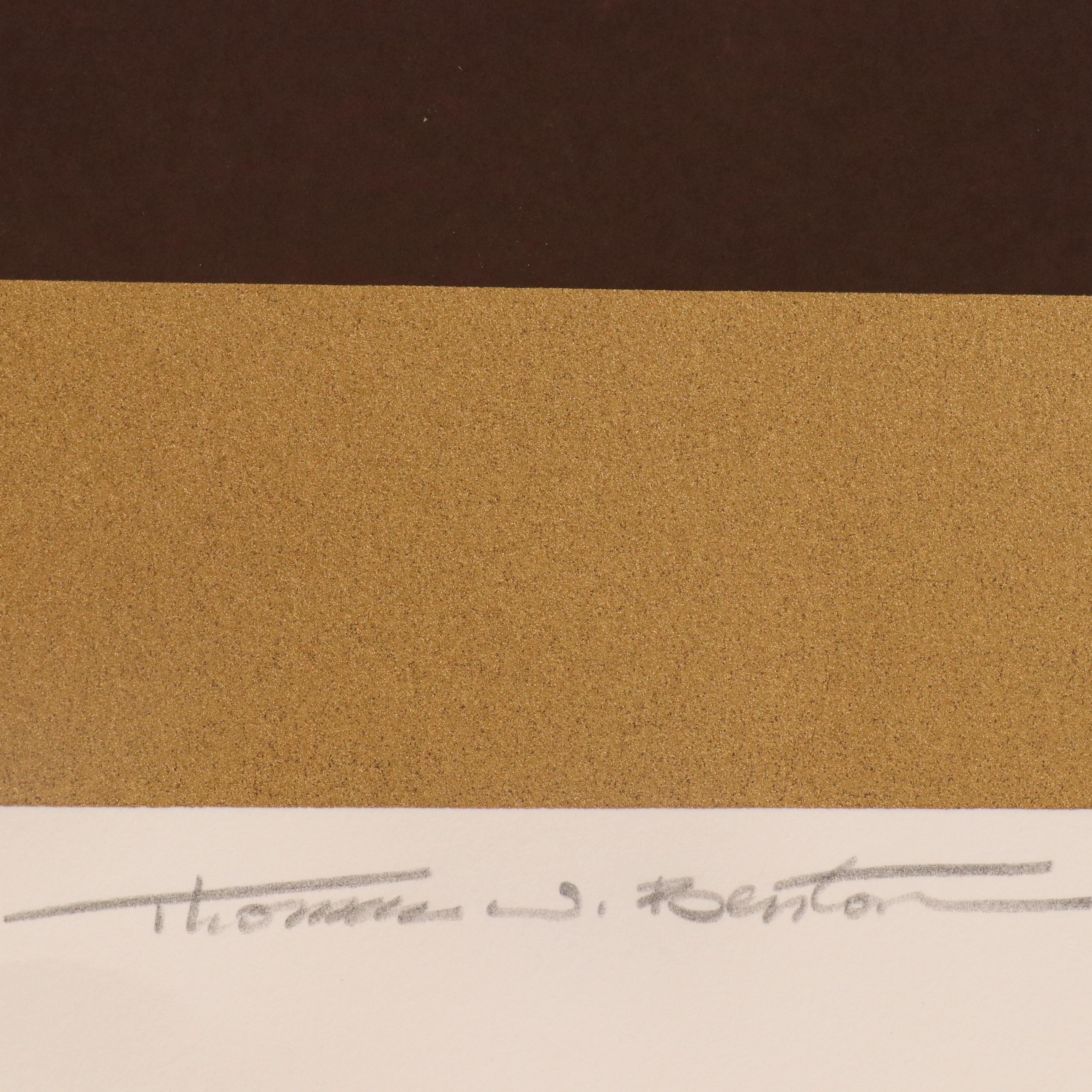 Thomas Whelan Benton Abstract Serigraph "Evolution Series – Red," 1981