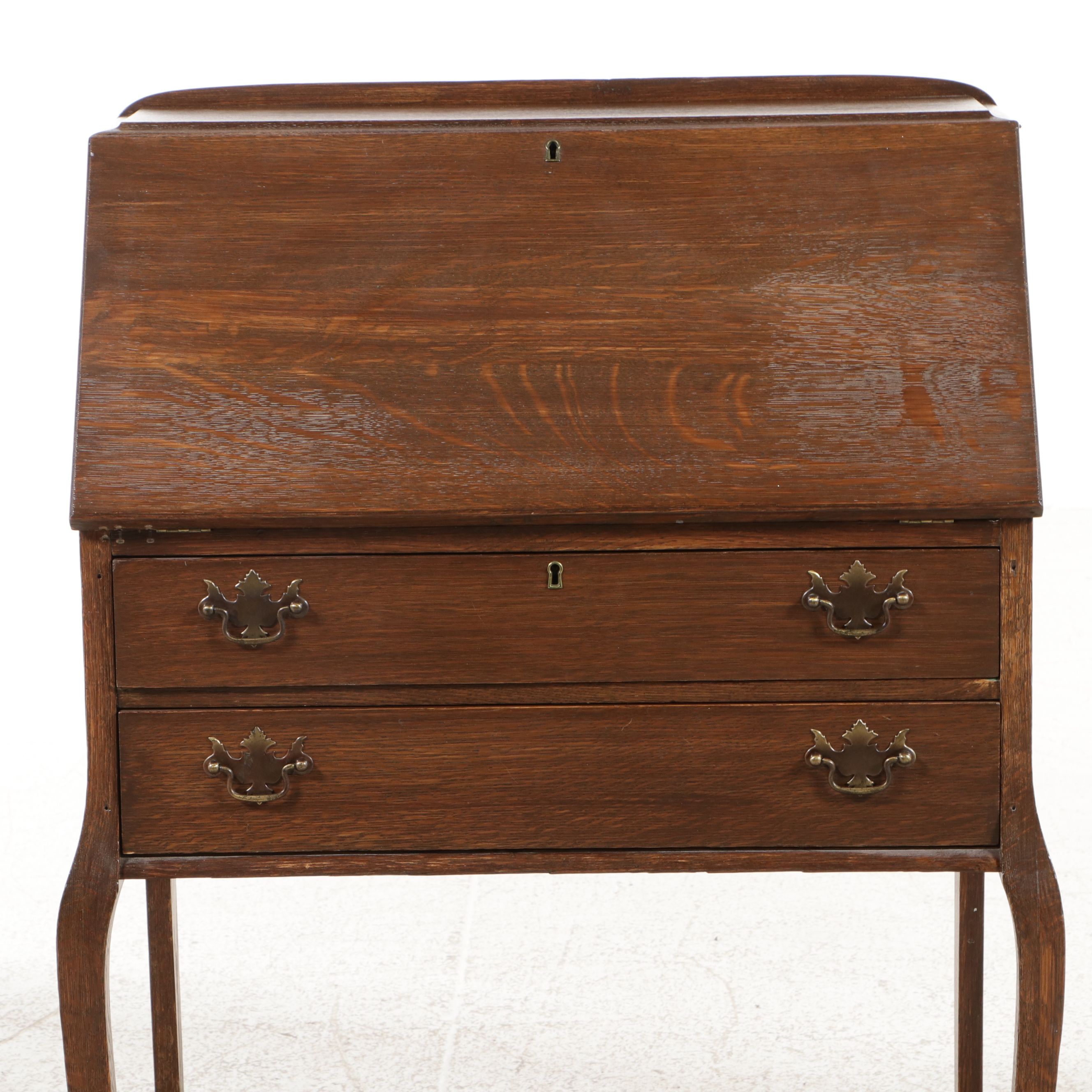 W.B. Moses & Sons Slant-Front Bureau Desk, Early 20th Century