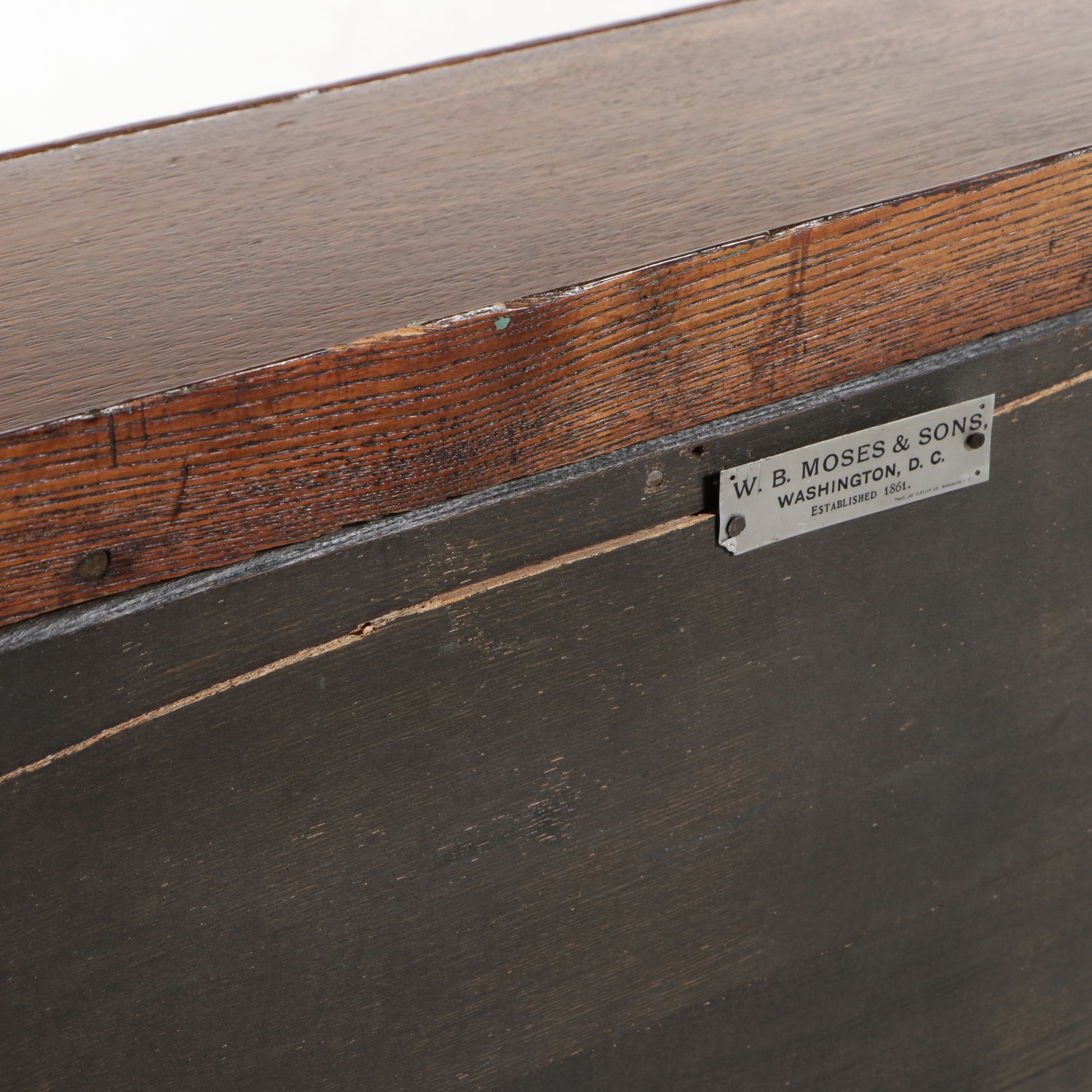 W.B. Moses & Sons Slant-Front Bureau Desk, Early 20th Century