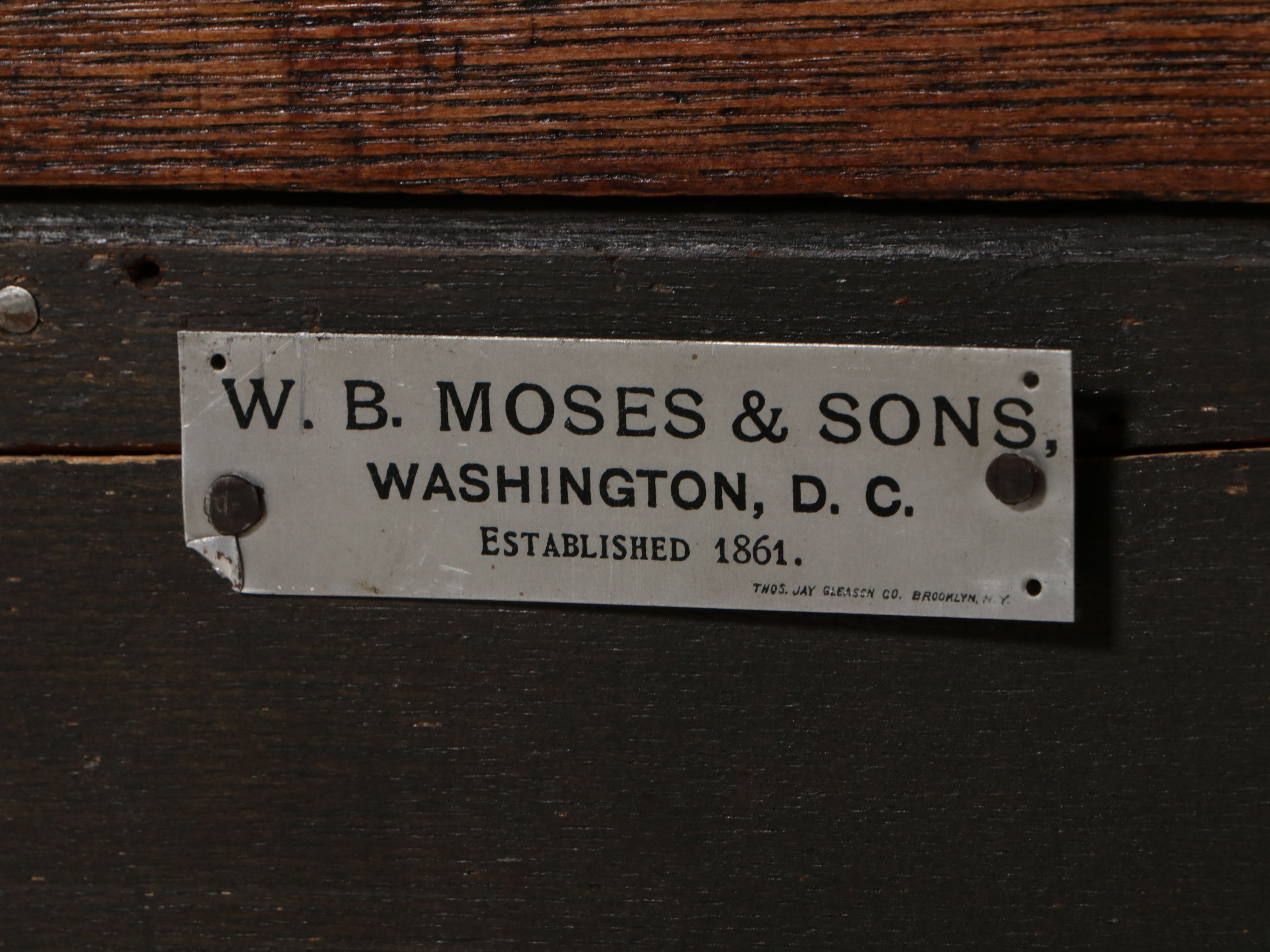 W.B. Moses & Sons Slant-Front Bureau Desk, Early 20th Century