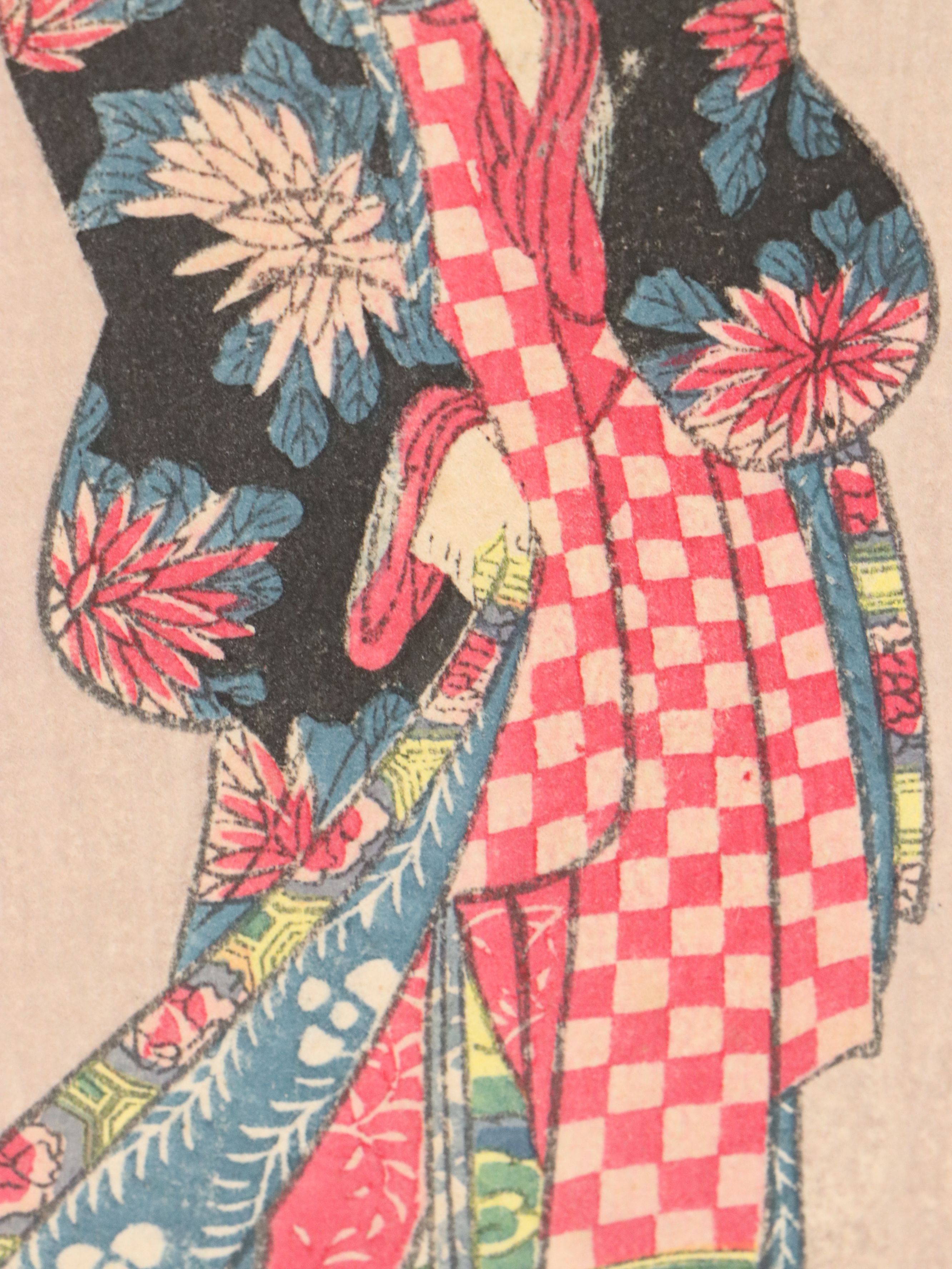 Japanese Woodblock of Courtesan After Natori Shunsen, Circa Early 20th Century