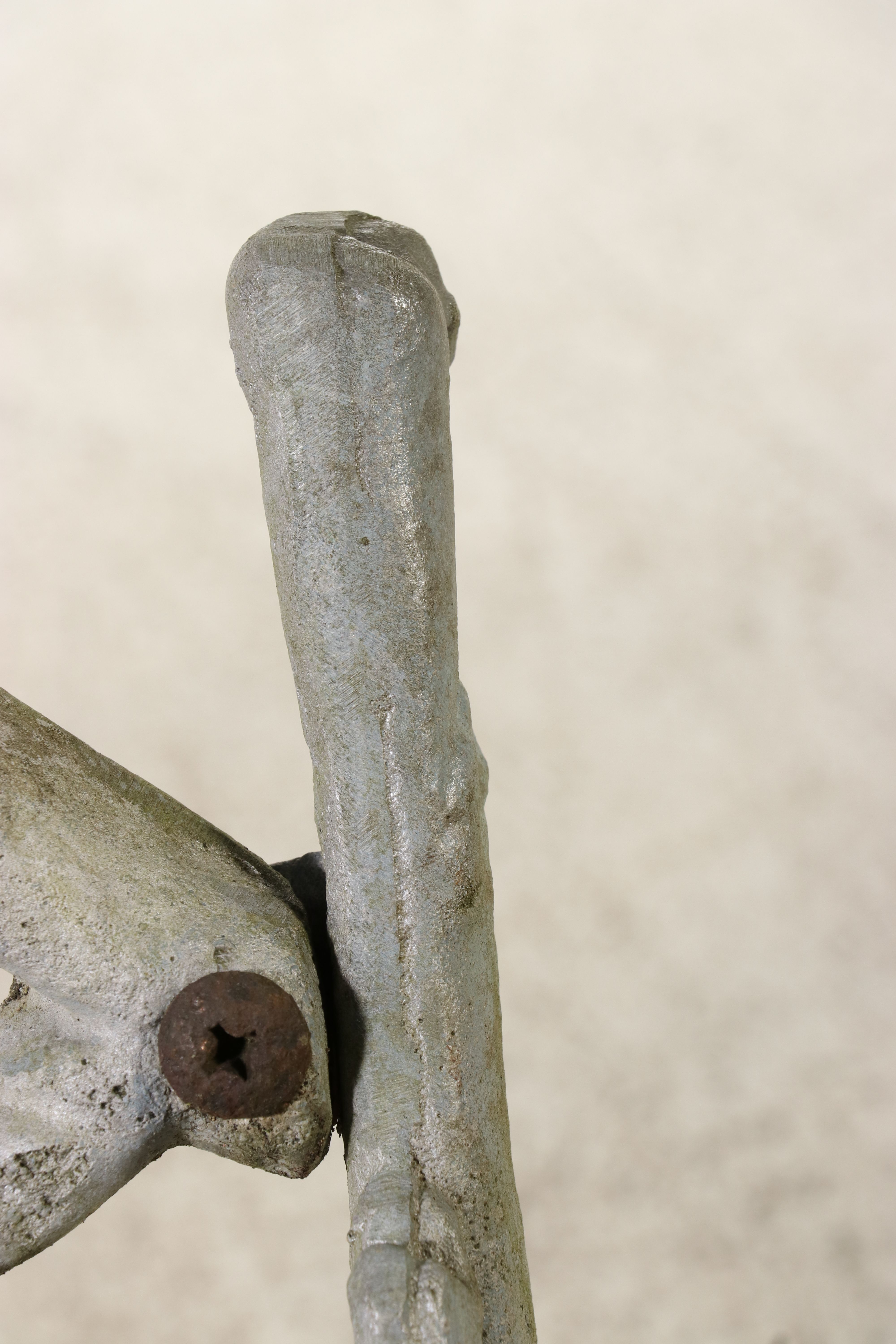 Art Nouveau Style Faux Bois Style Cast Metal Garden Bench, 20th Century