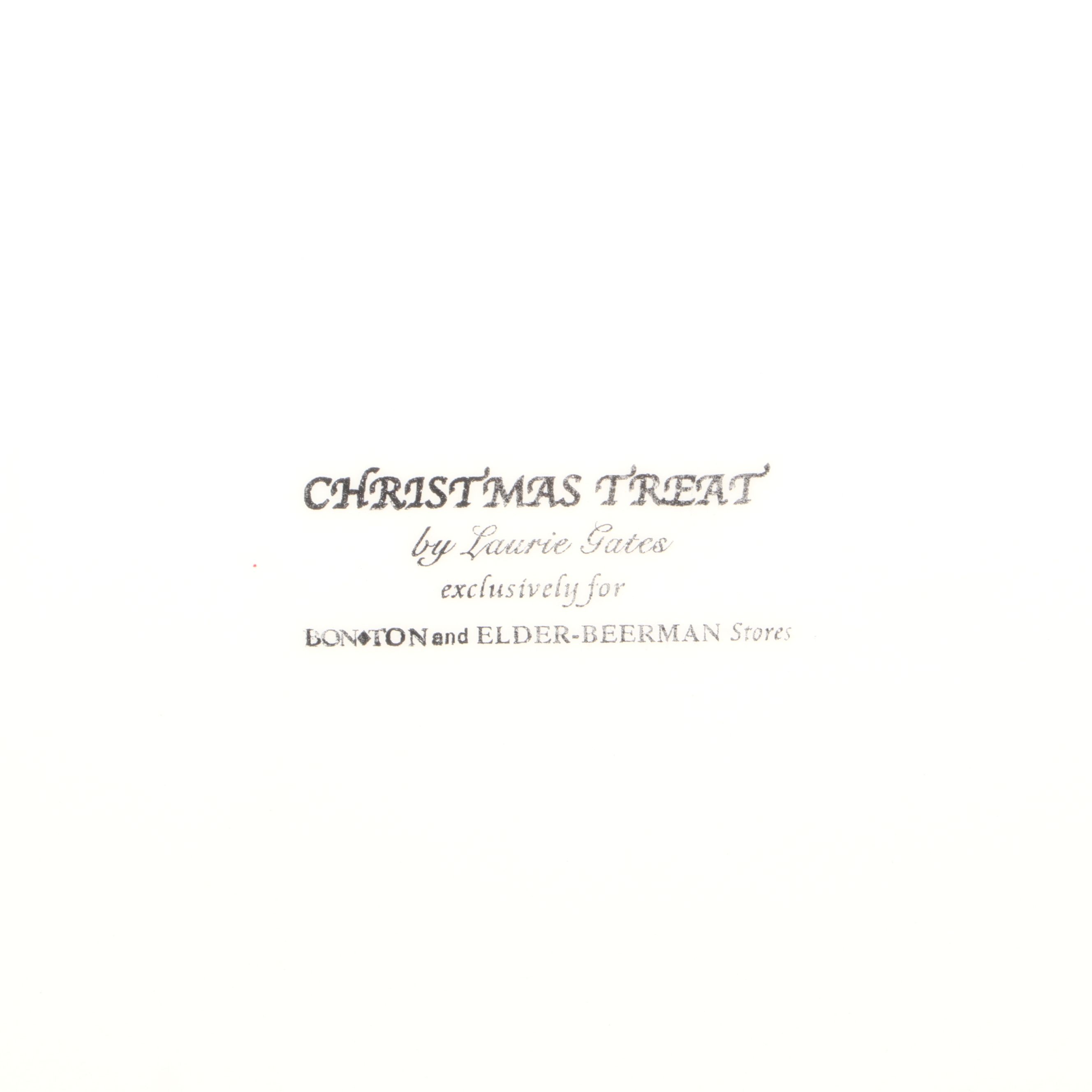 Laurie Gates "Christmas Treats" Dinnerware with Rustic Gingerbread Wall Hangings