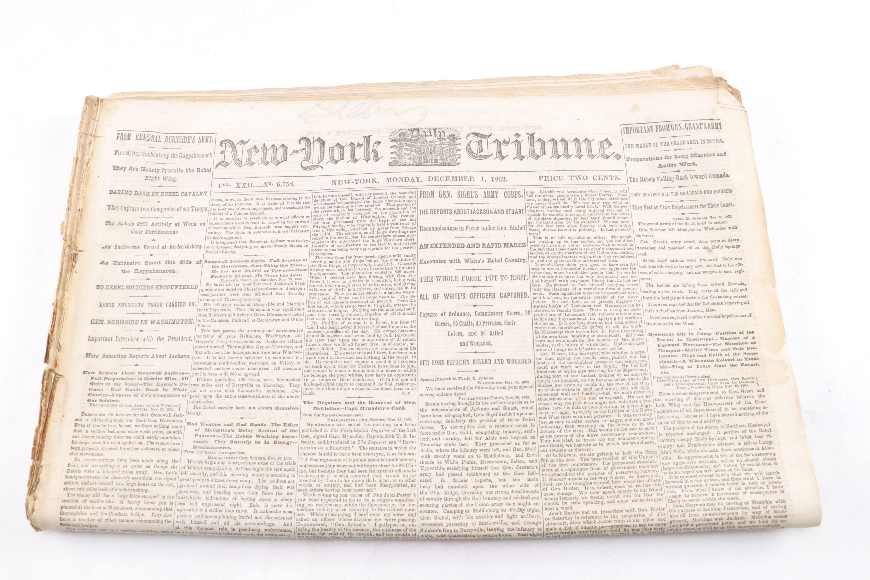 Collection of "New-York Tribune" Newspaper, Mid-19th Century