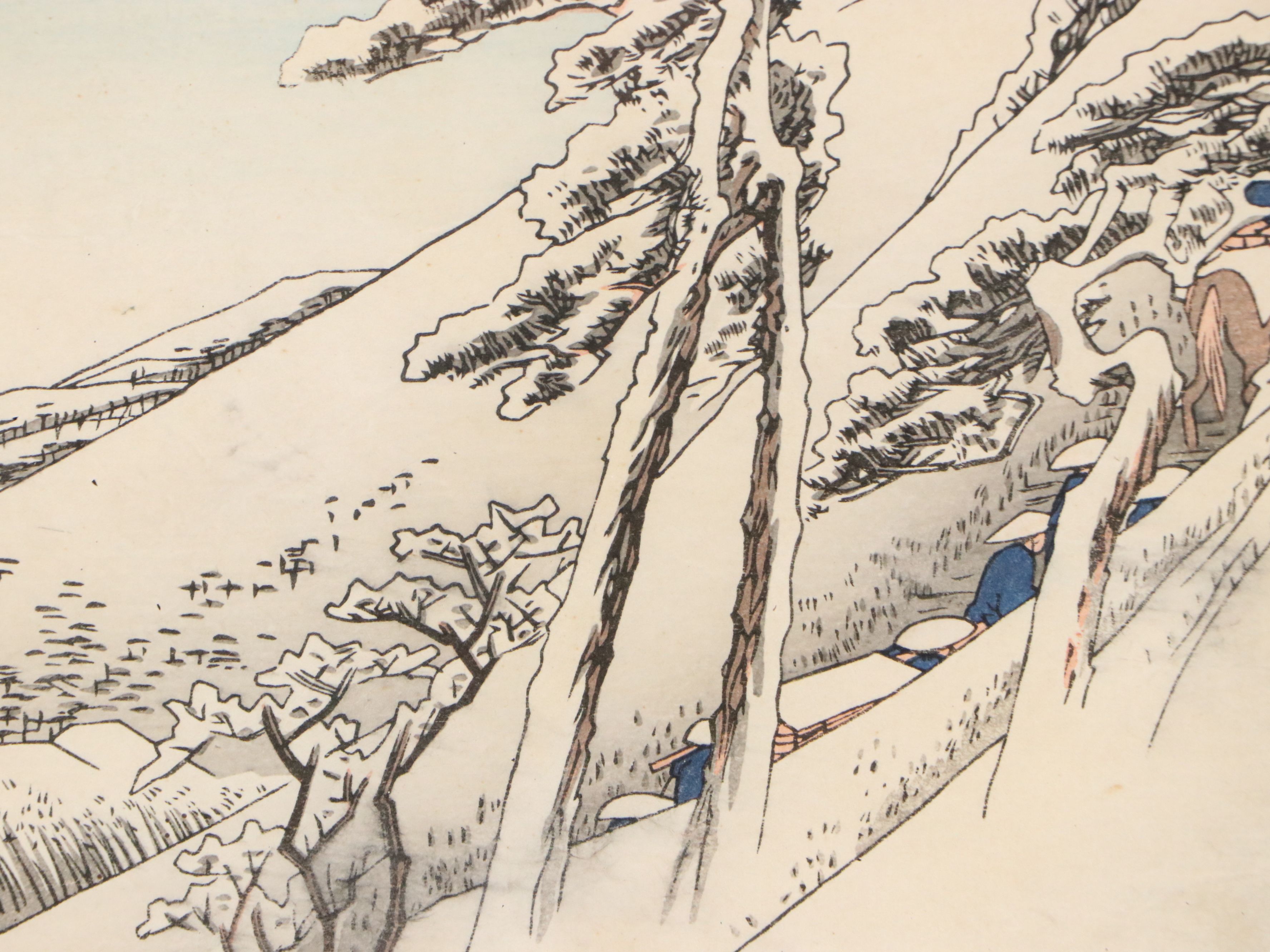 Japanese Woodblocks After Utagawa Hiroshige "The Lake at Hakone" and Other