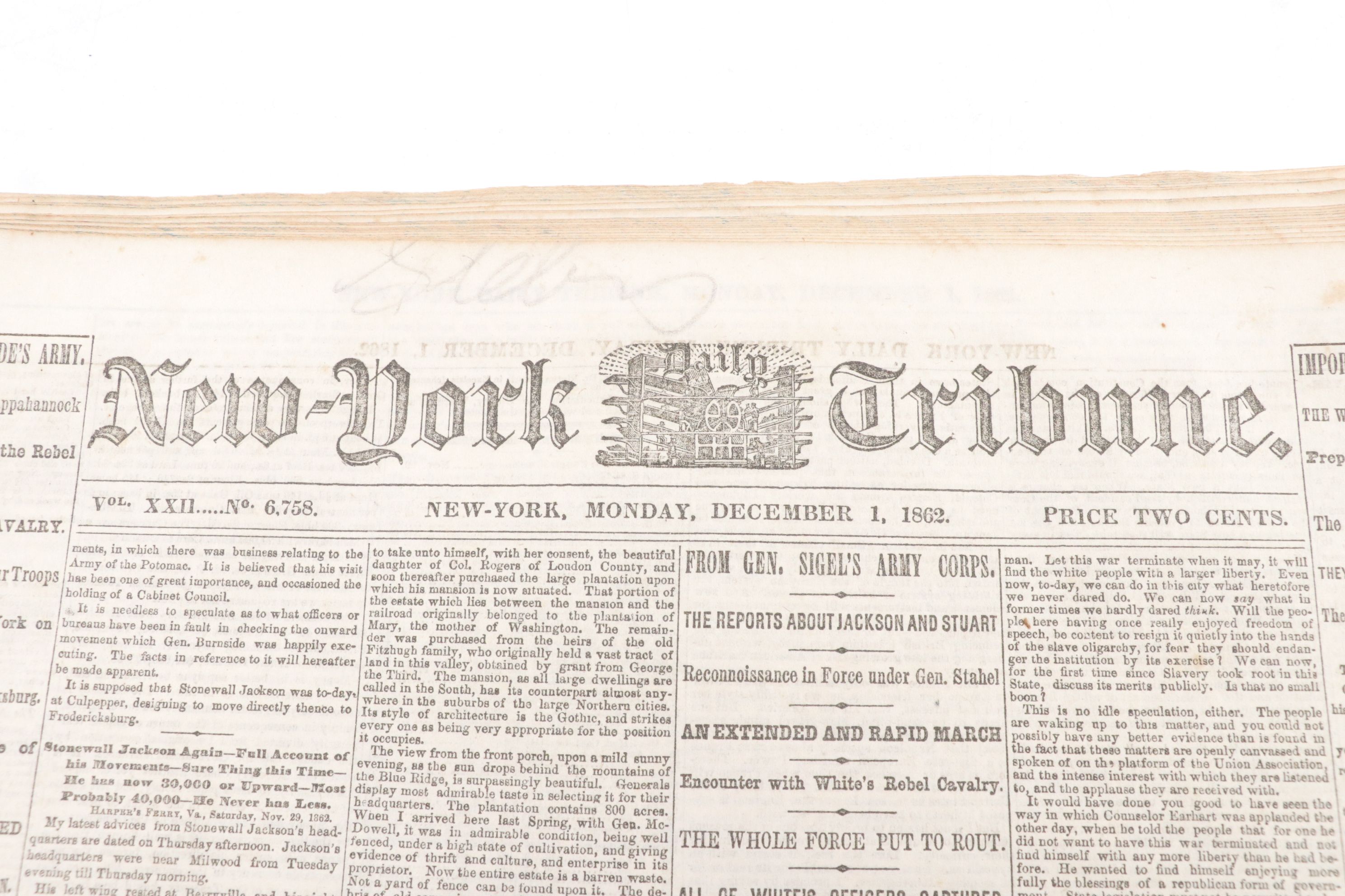 Collection of "New-York Tribune" Newspaper, Mid-19th Century