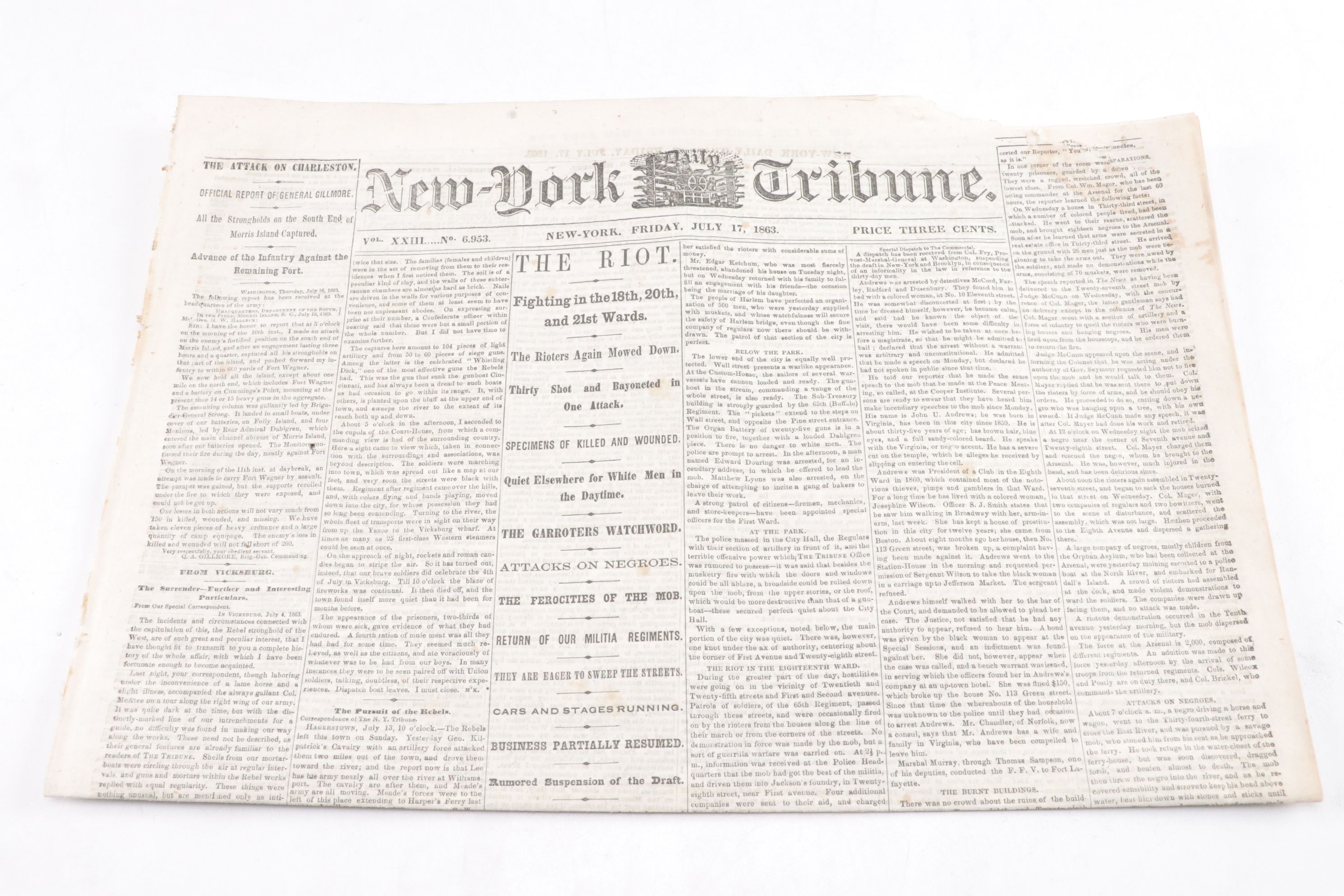 Collection of "New-York Tribune" Newspaper, Mid-19th Century