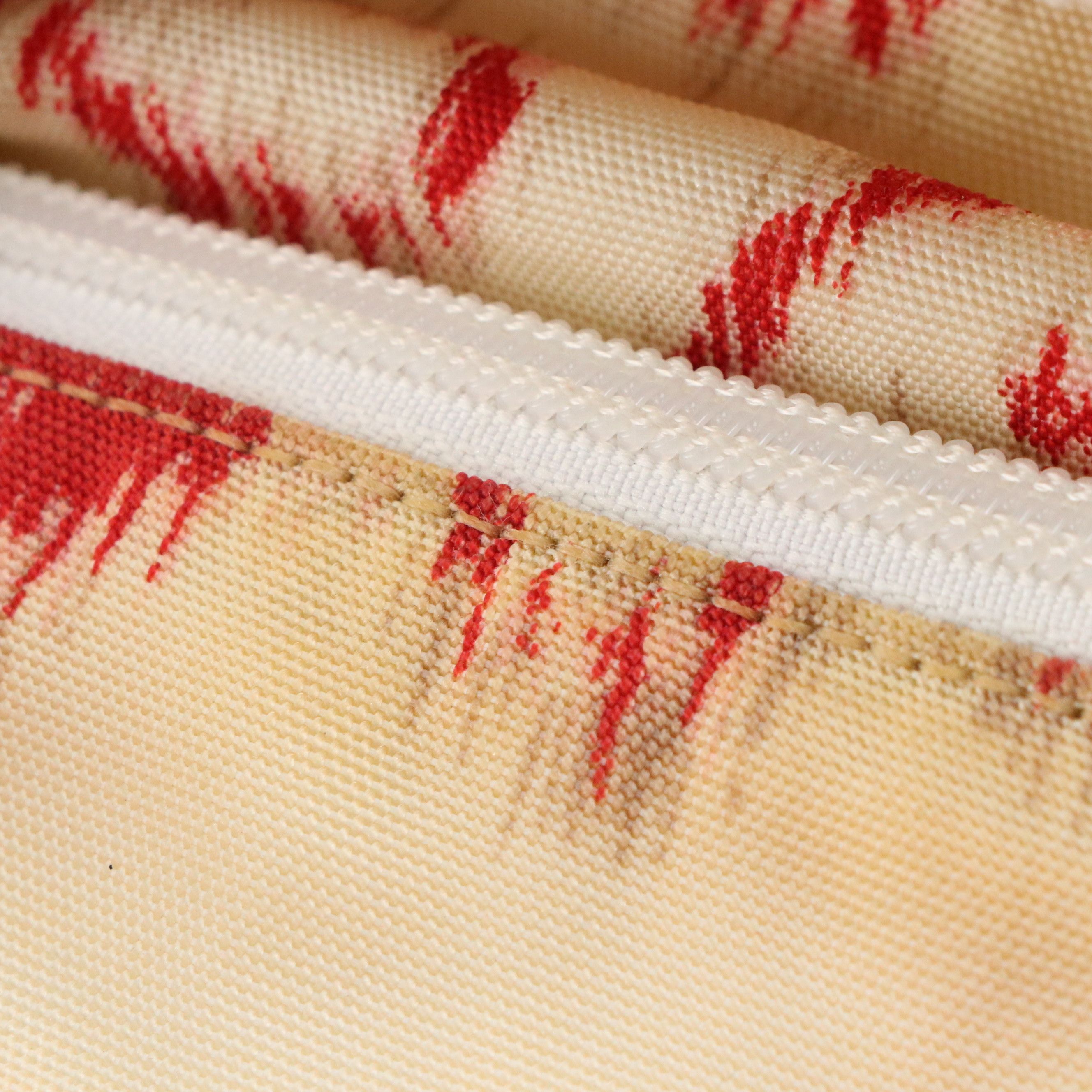 Gucci Small Patterned Nylon Backpack with White Calfskin Trim