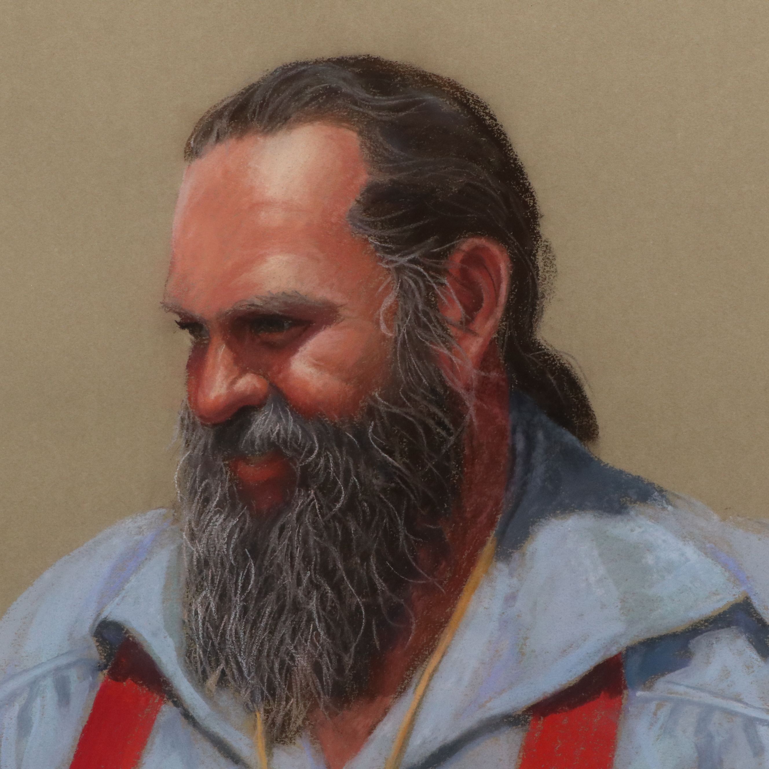 Leona M. Turner Pastel Drawing "Mountain Man"
