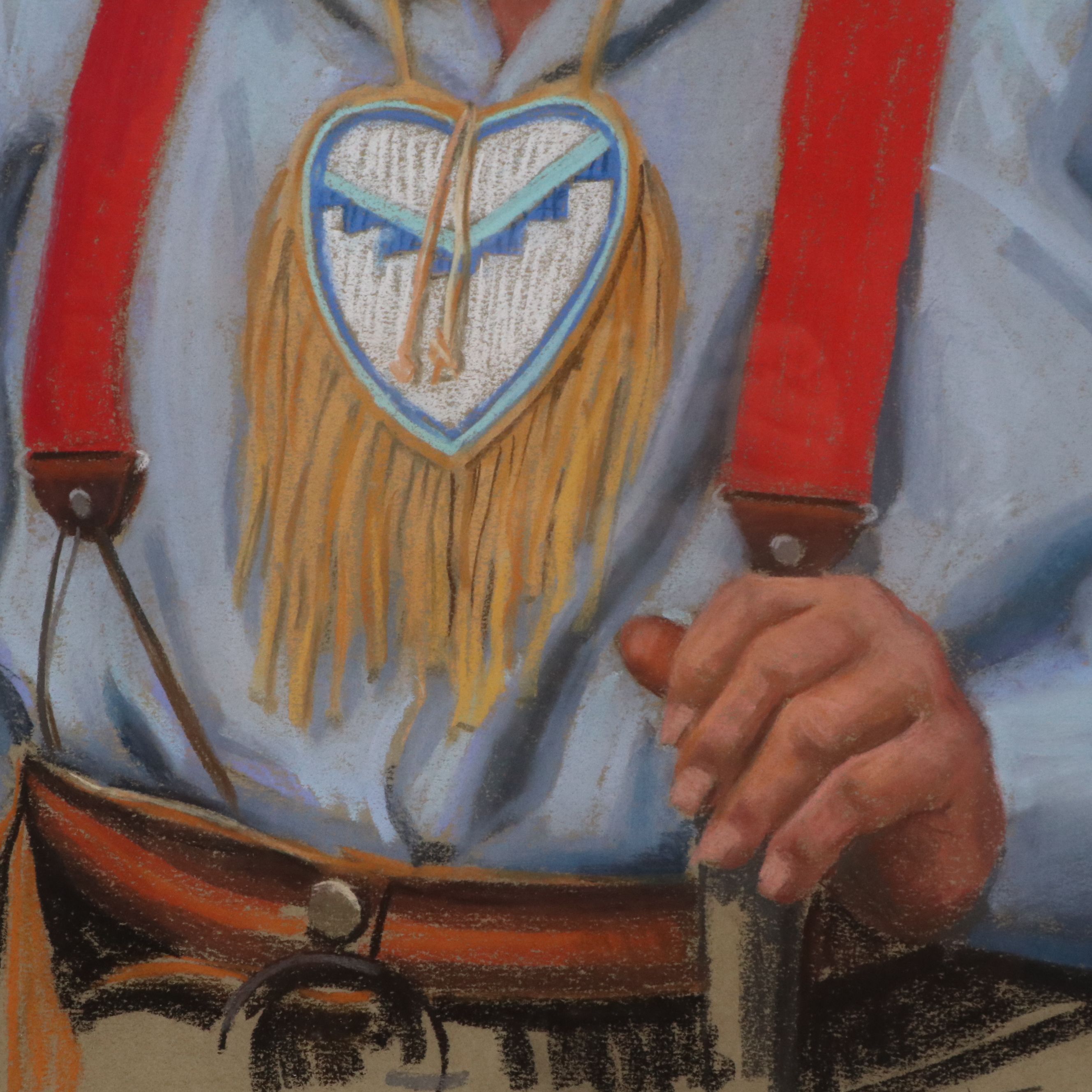 Leona M. Turner Pastel Drawing "Mountain Man"