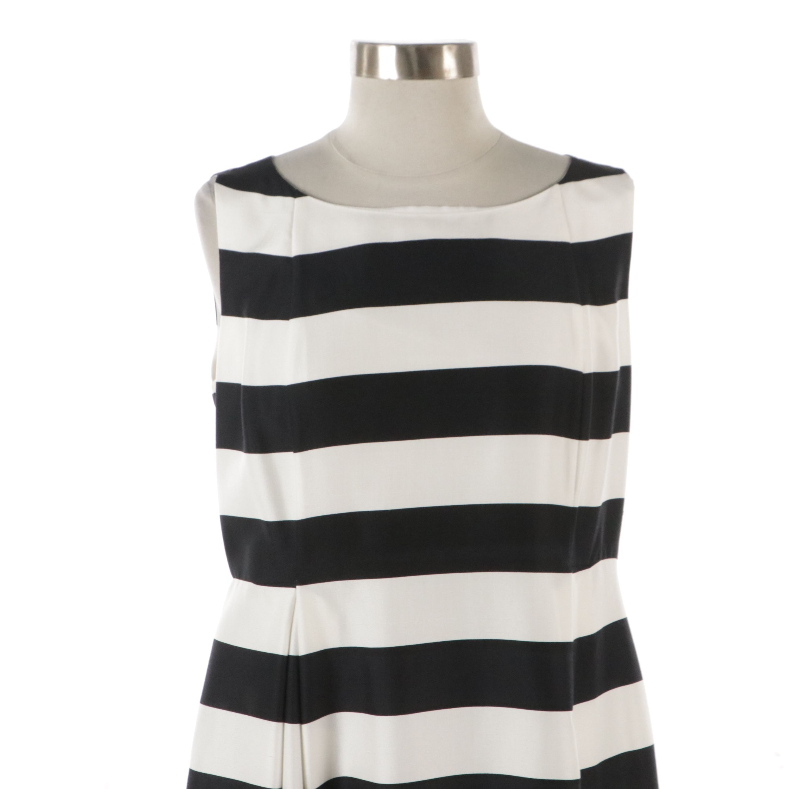 Lafayette 148 New York Striped Silk Sleeveless Dress and Black Dress with Tags