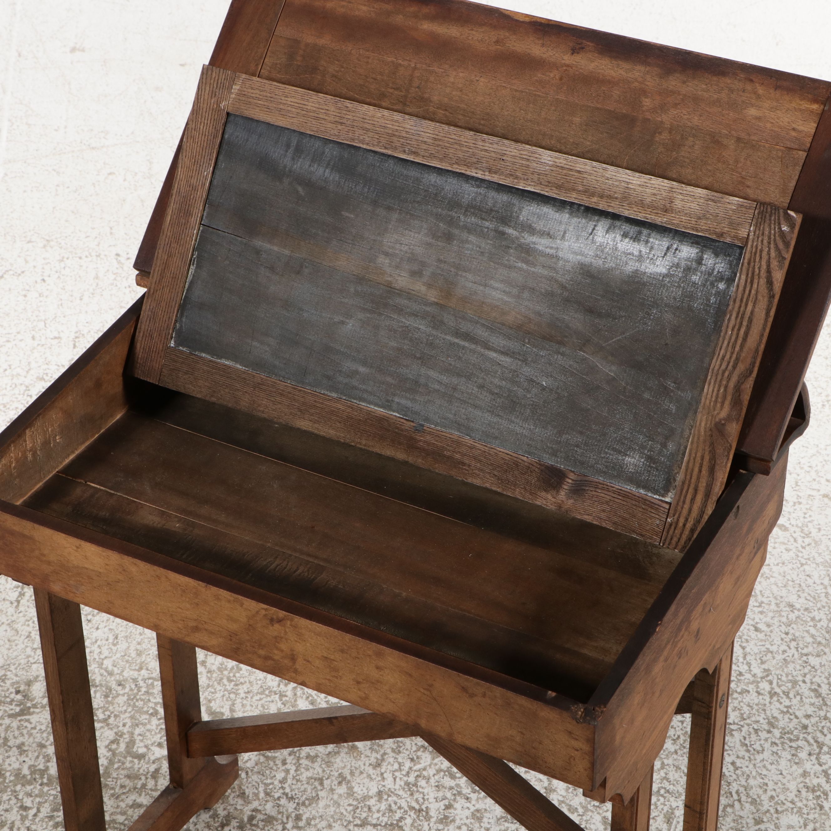 American Victorian Style Child's Slant-Front Desk and Rocking Chair