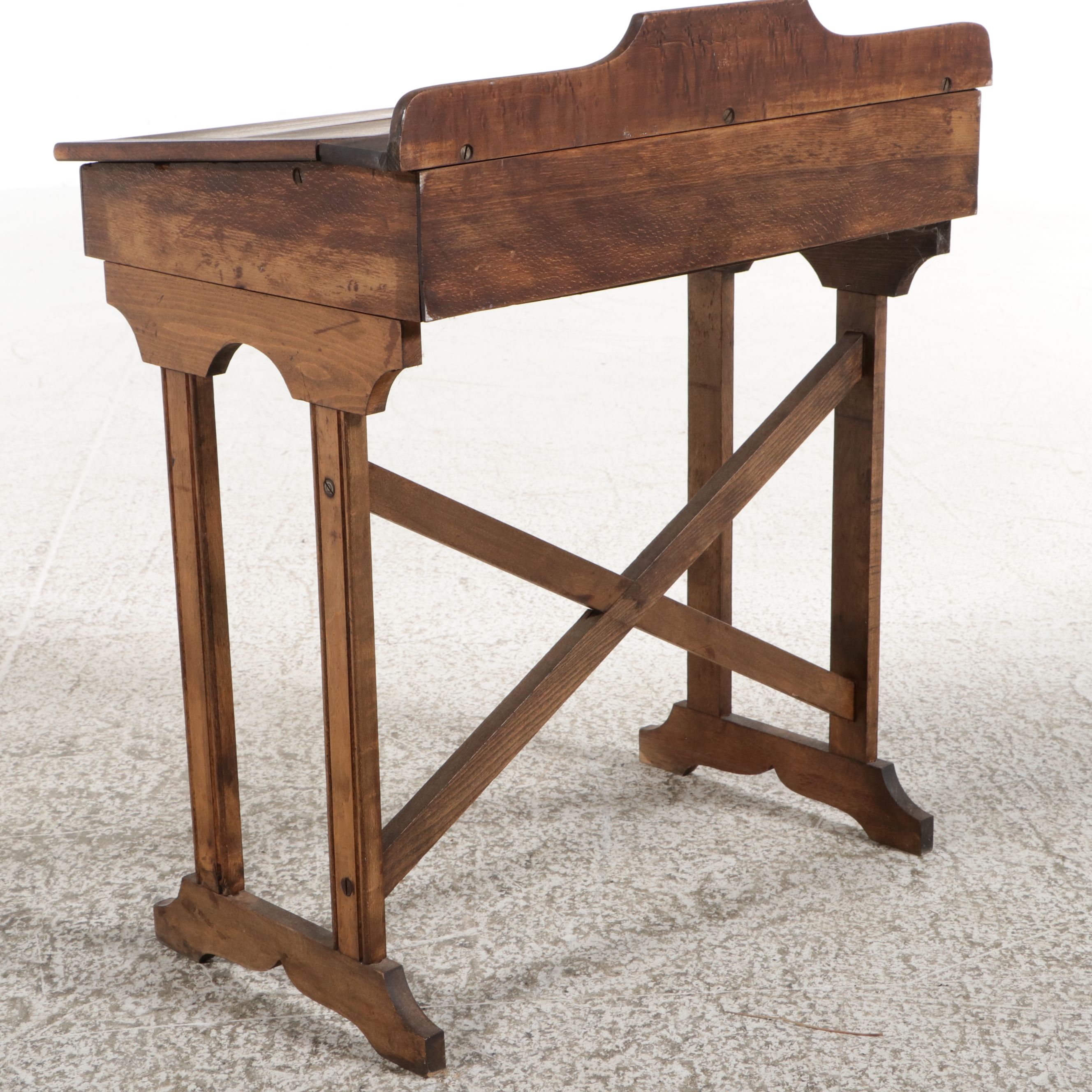 American Victorian Style Child's Slant-Front Desk and Rocking Chair