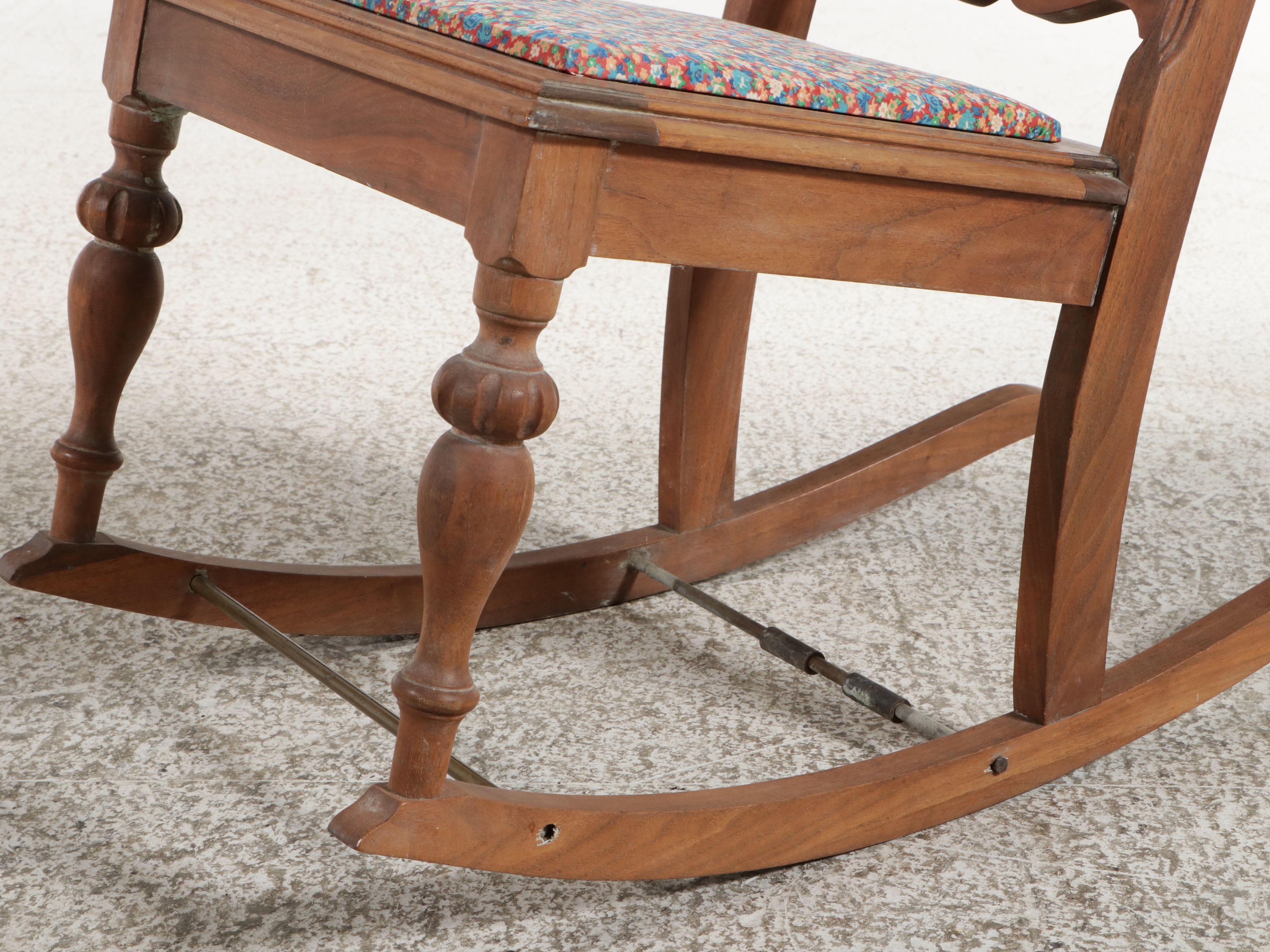 American Victorian Style Child's Slant-Front Desk and Rocking Chair
