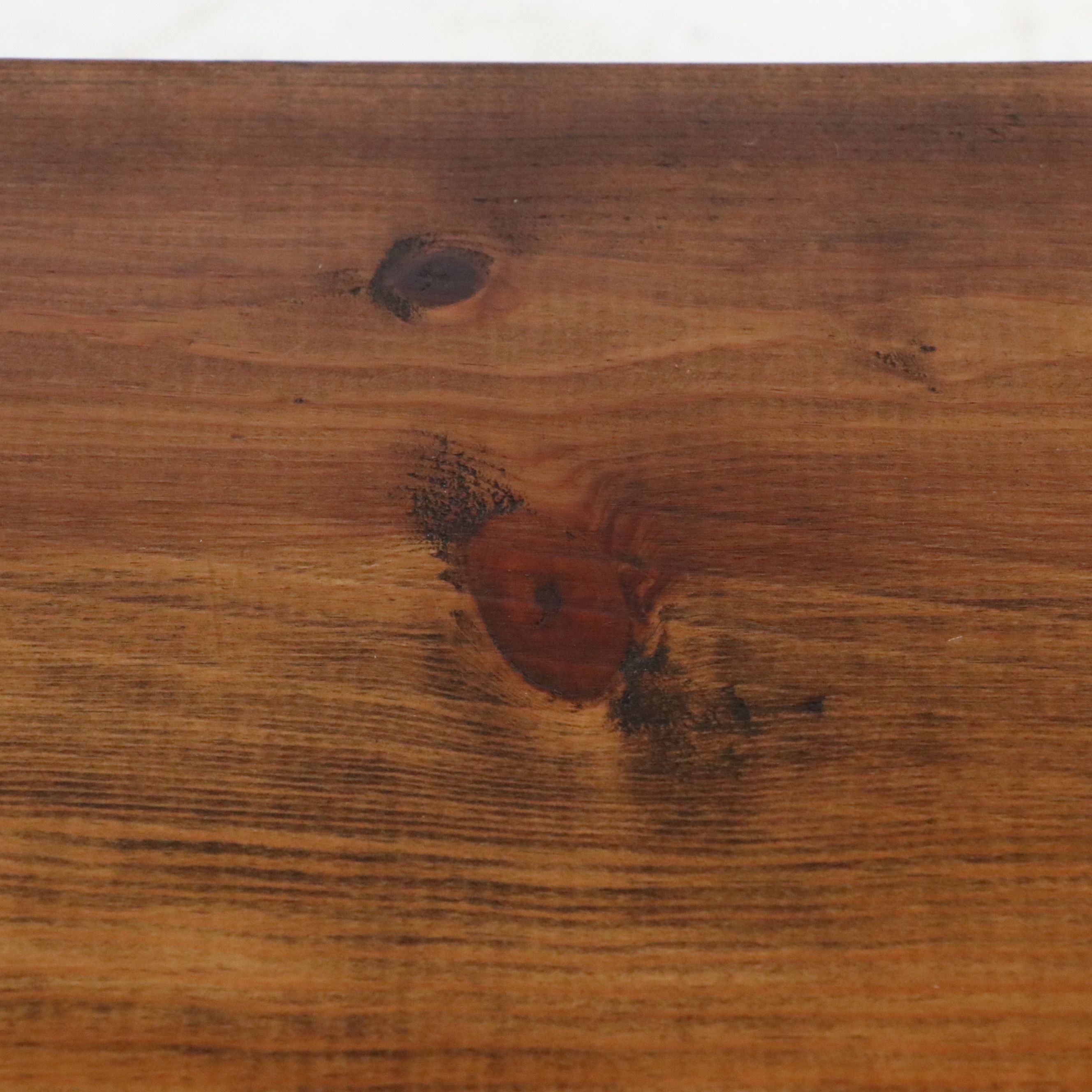 American Primitive Painted Pine Trestle Base Utility Table, 20th Century