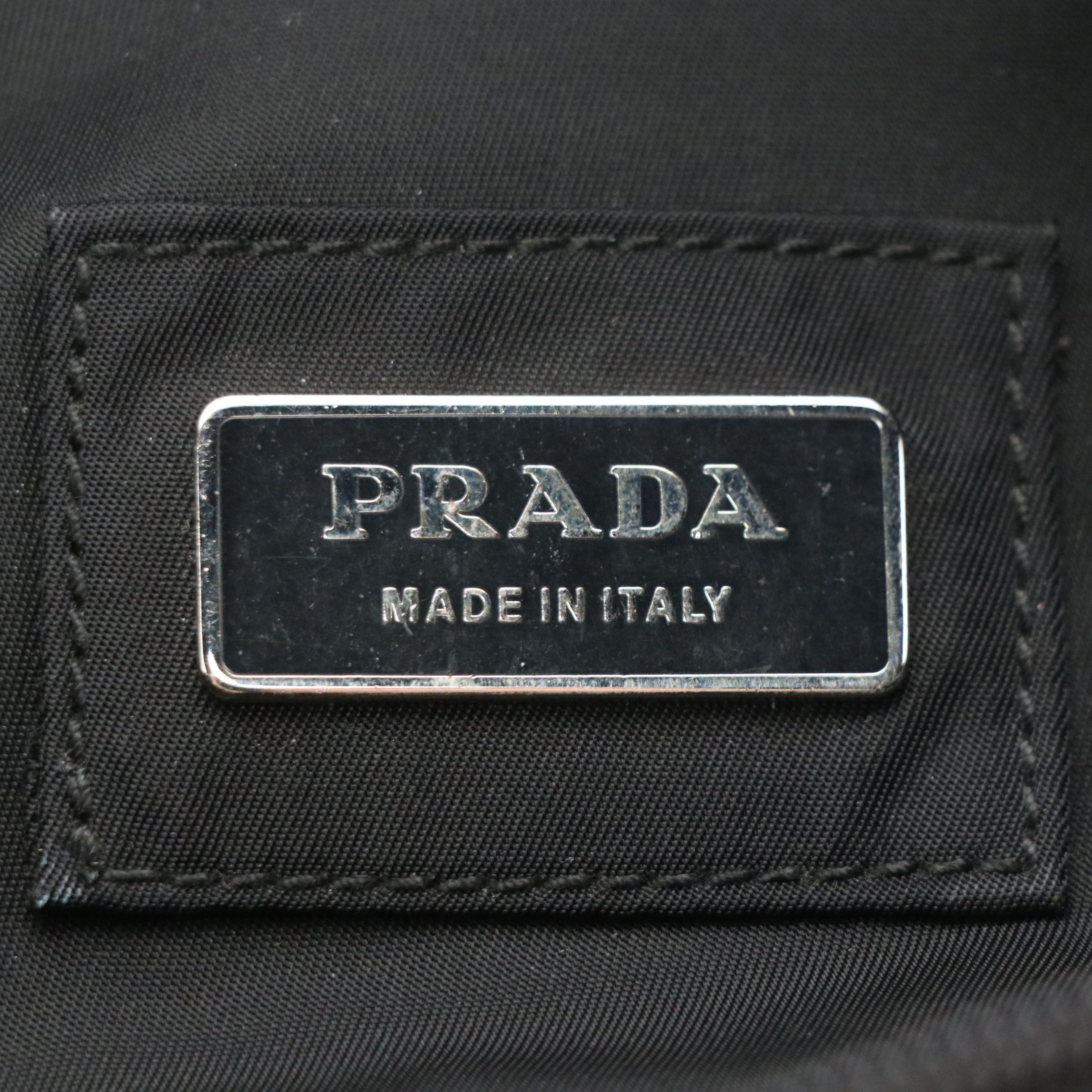 Prada Double Pocket Waist/Belt Bag in Black Tessuto Nylon