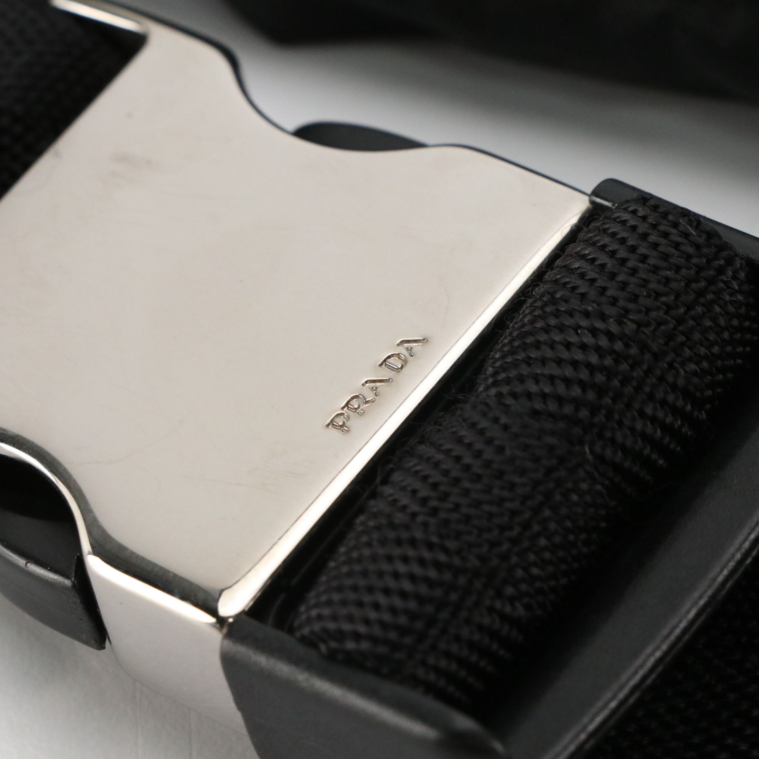 Prada Double Pocket Waist/Belt Bag in Black Tessuto Nylon