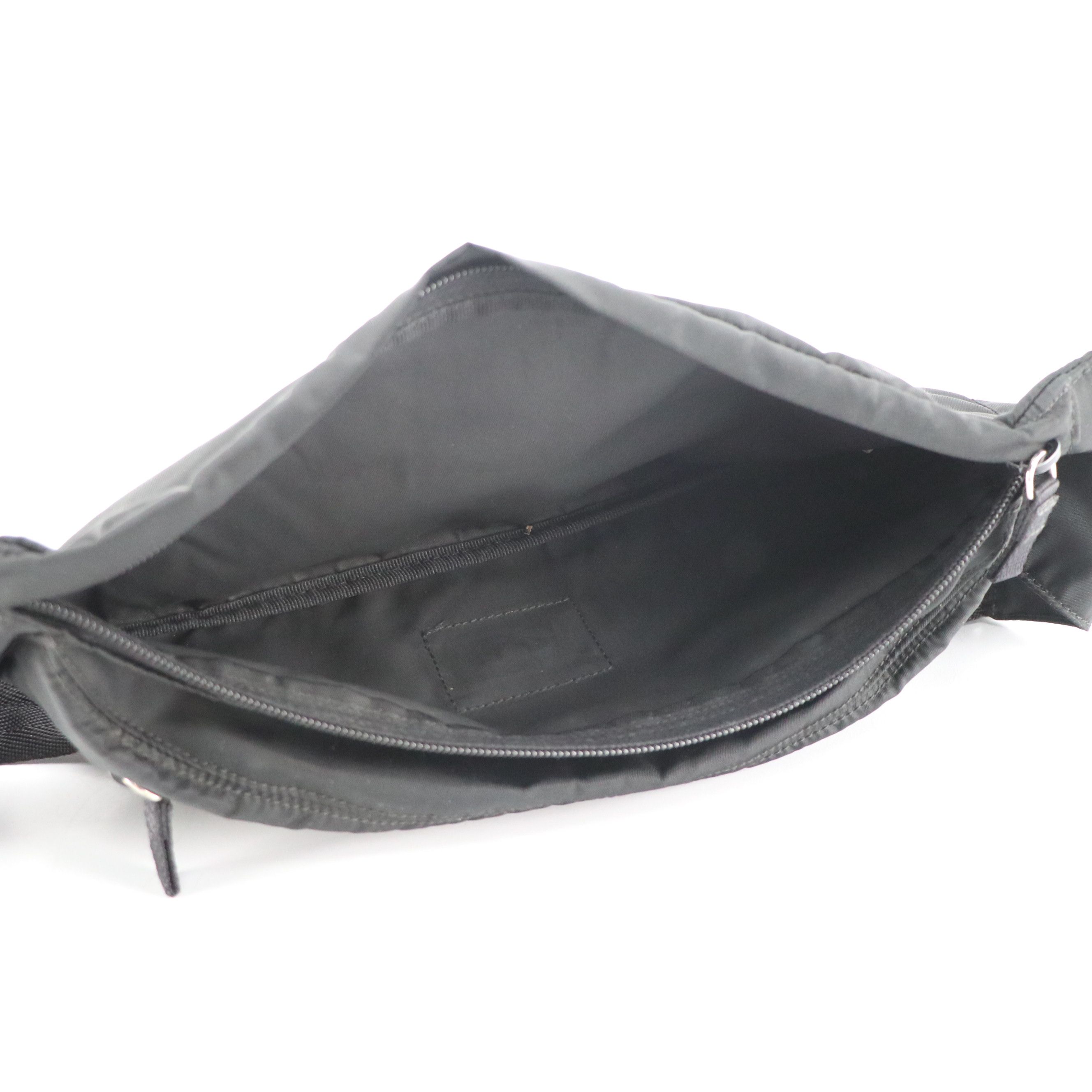 Prada Double Pocket Waist/Belt Bag in Black Tessuto Nylon