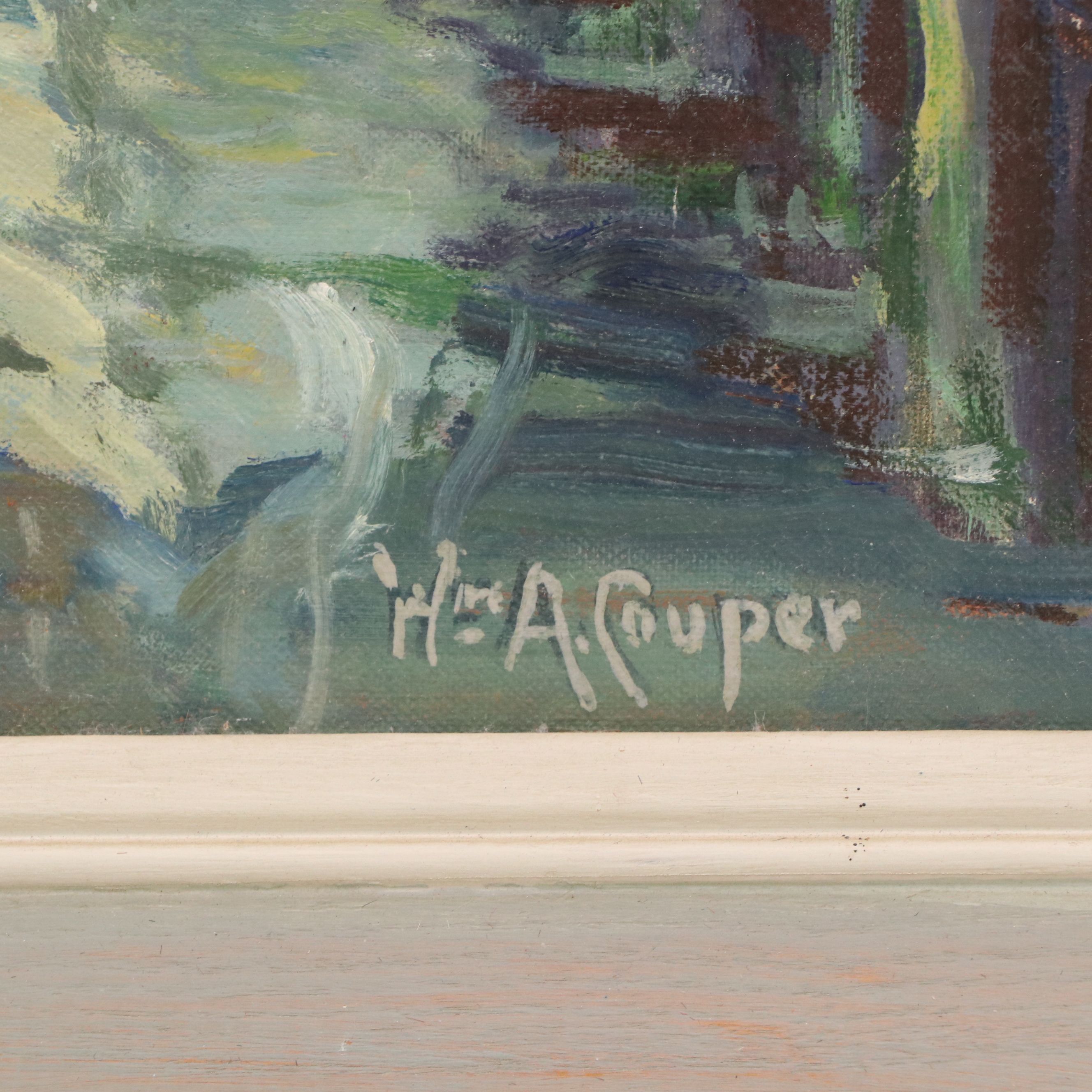 William Alan Couper Oil Painting "Early Morning Fog, Gloucester Harbor"