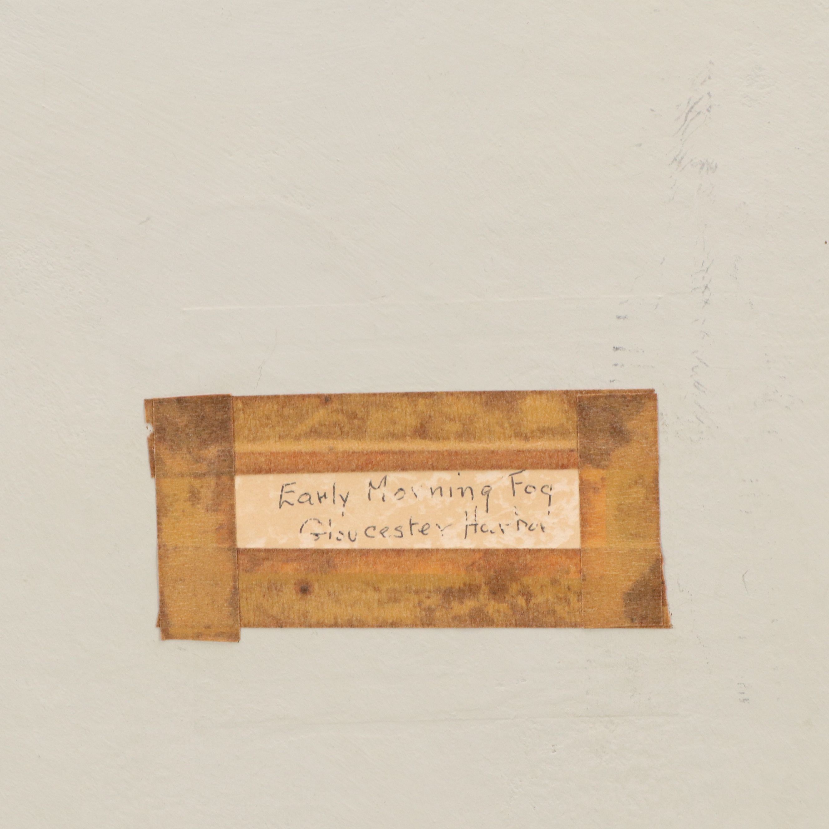 William Alan Couper Oil Painting "Early Morning Fog, Gloucester Harbor"