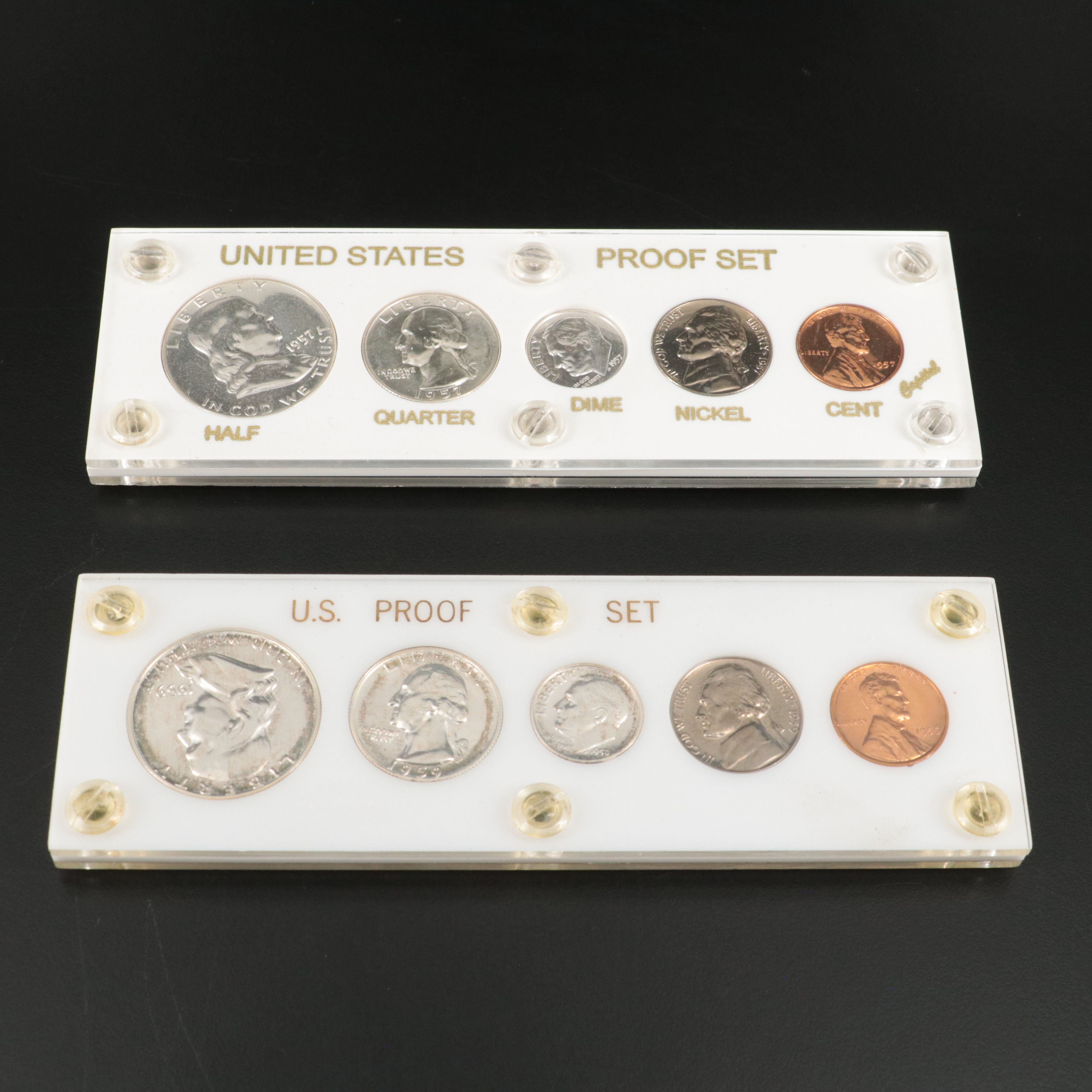 Two Classic U.S. Silver Proof Sets 1957 and 1961