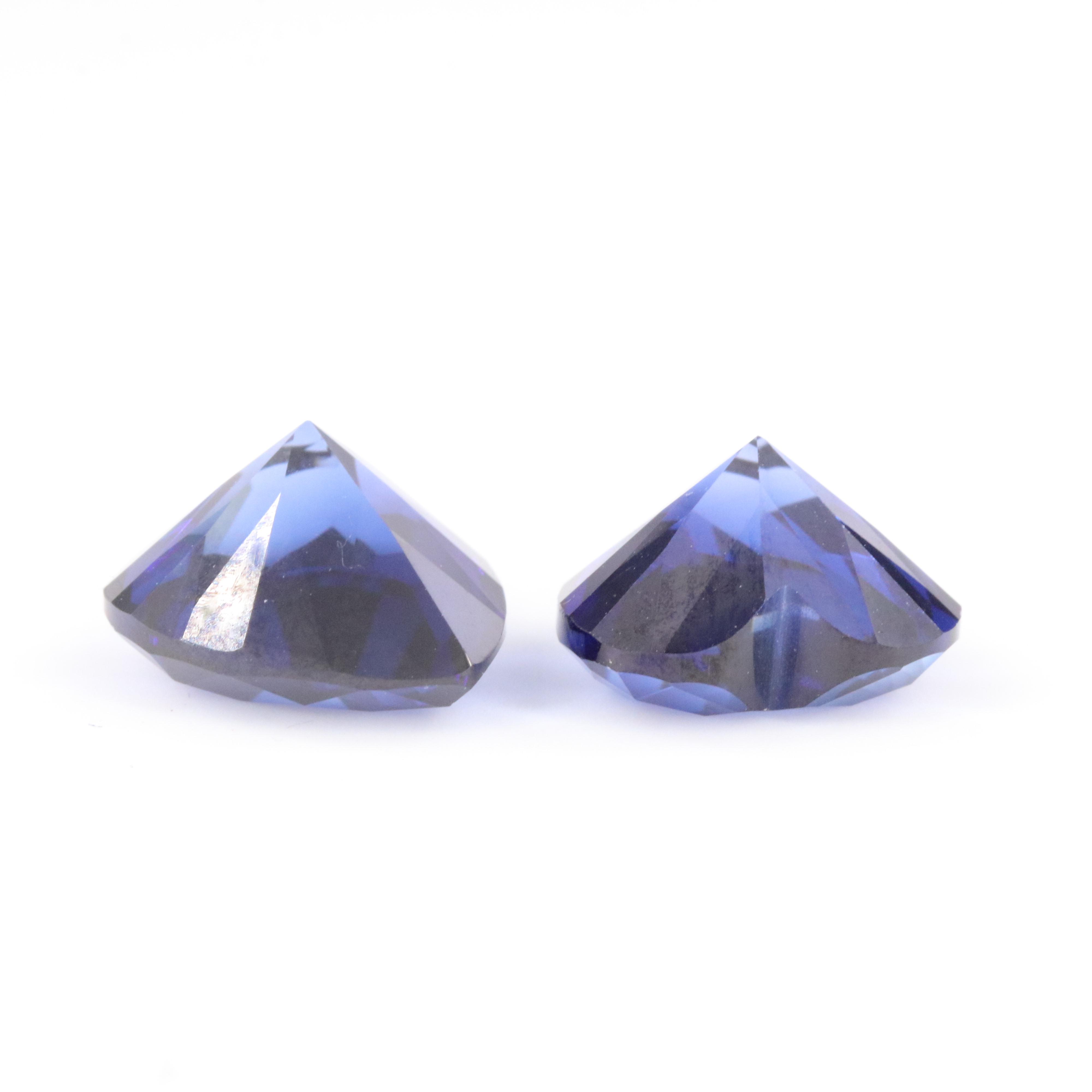 Loose 9.29 CTW Lab Grown Sappphire Pair