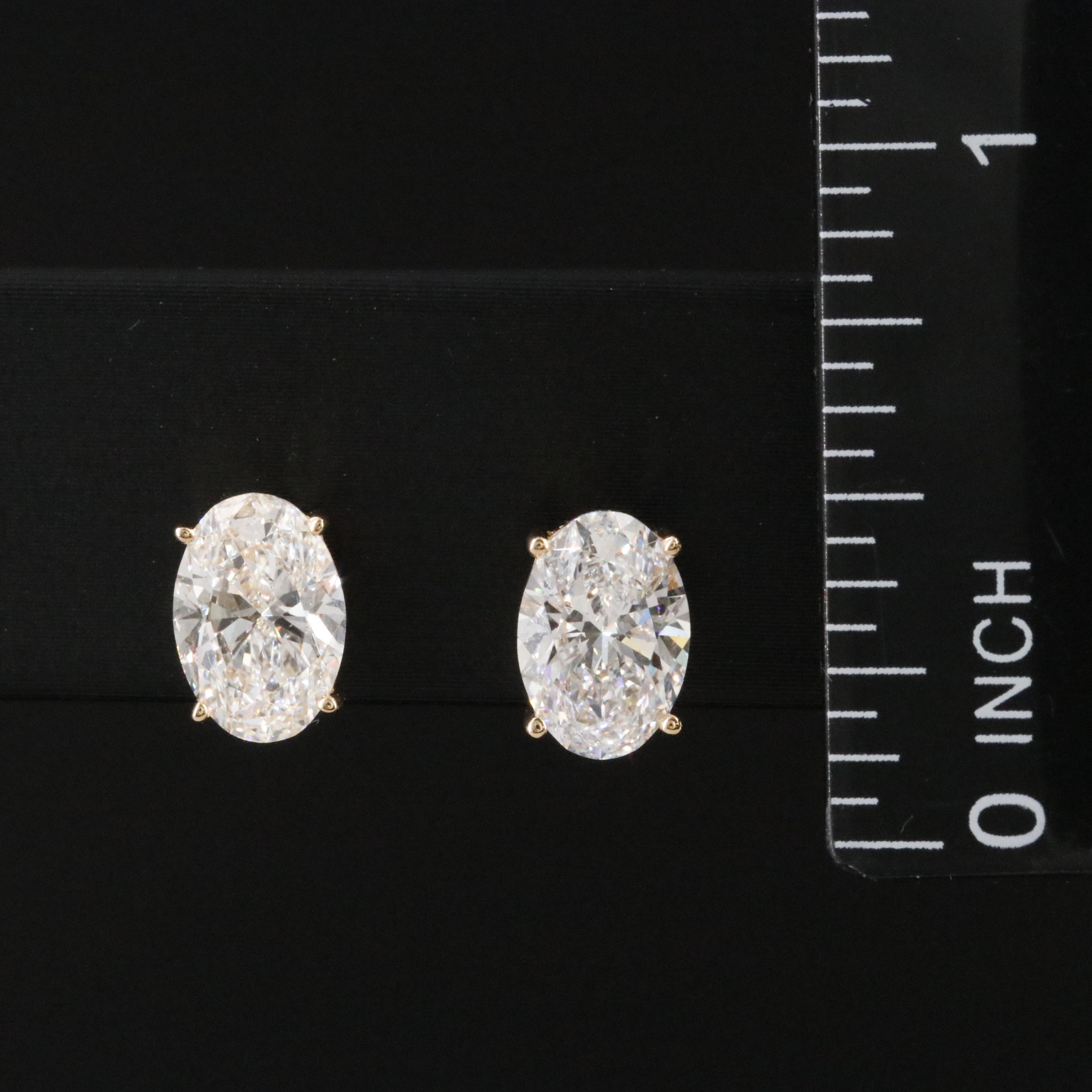 18K 3.06 CTW Lab Grown Diamond Stud Earrings with IGI Reports