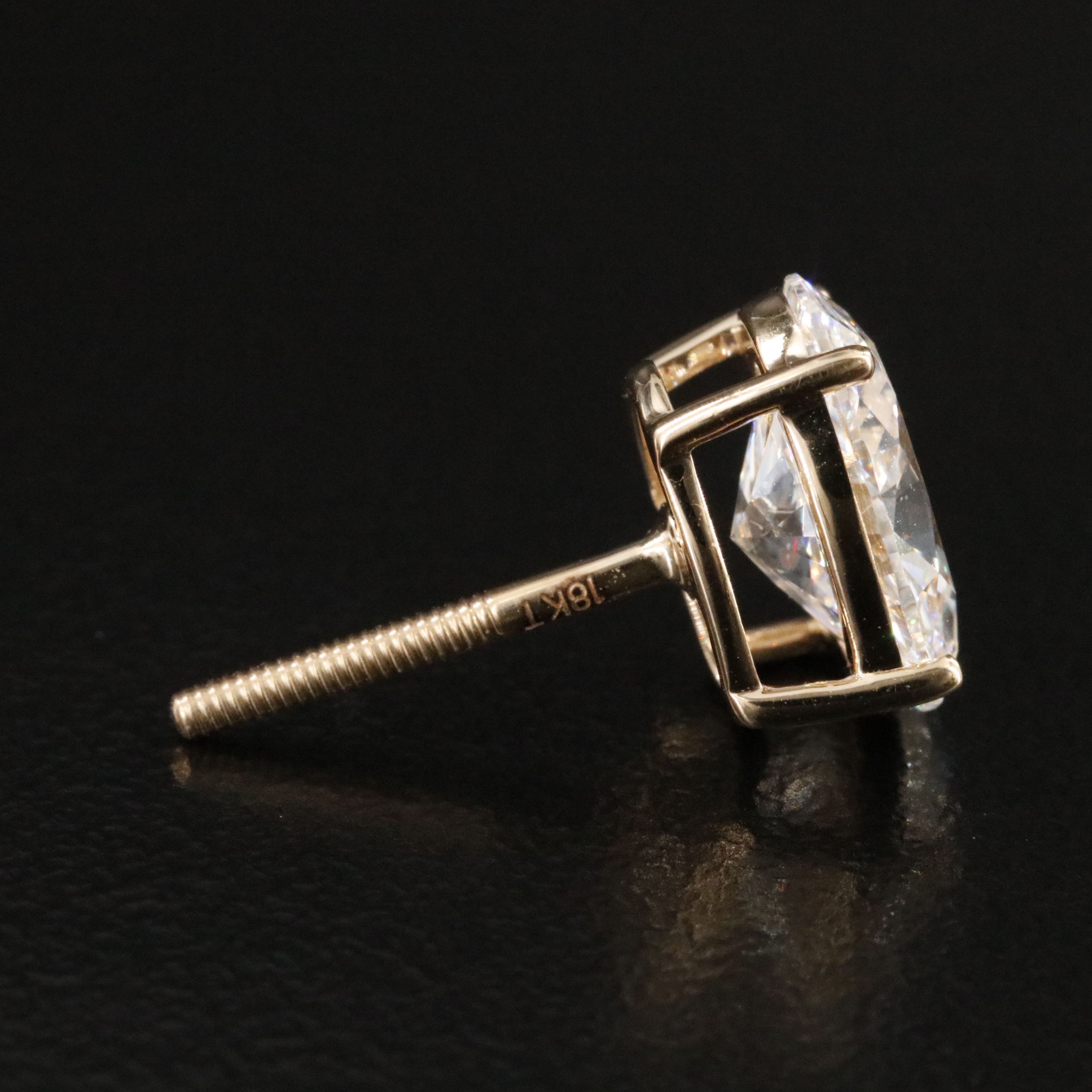 18K 3.06 CTW Lab Grown Diamond Stud Earrings with IGI Reports