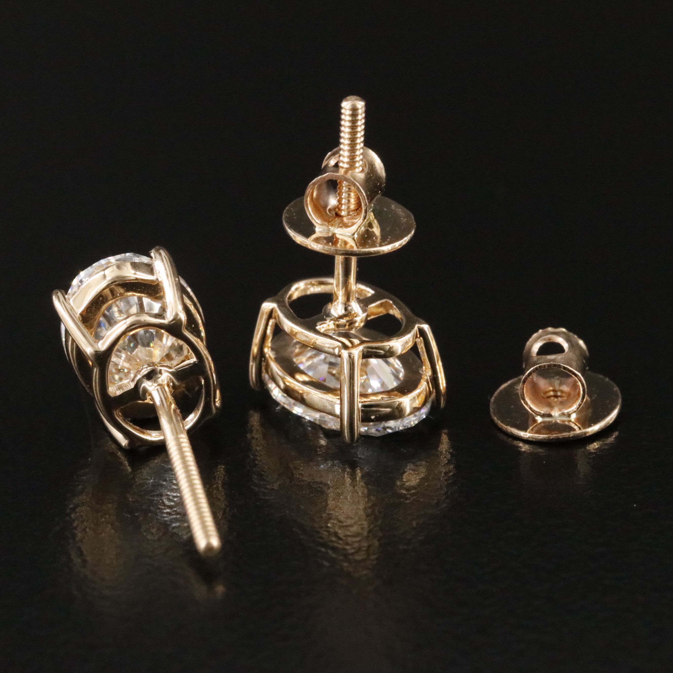 18K 3.06 CTW Lab Grown Diamond Stud Earrings with IGI Reports