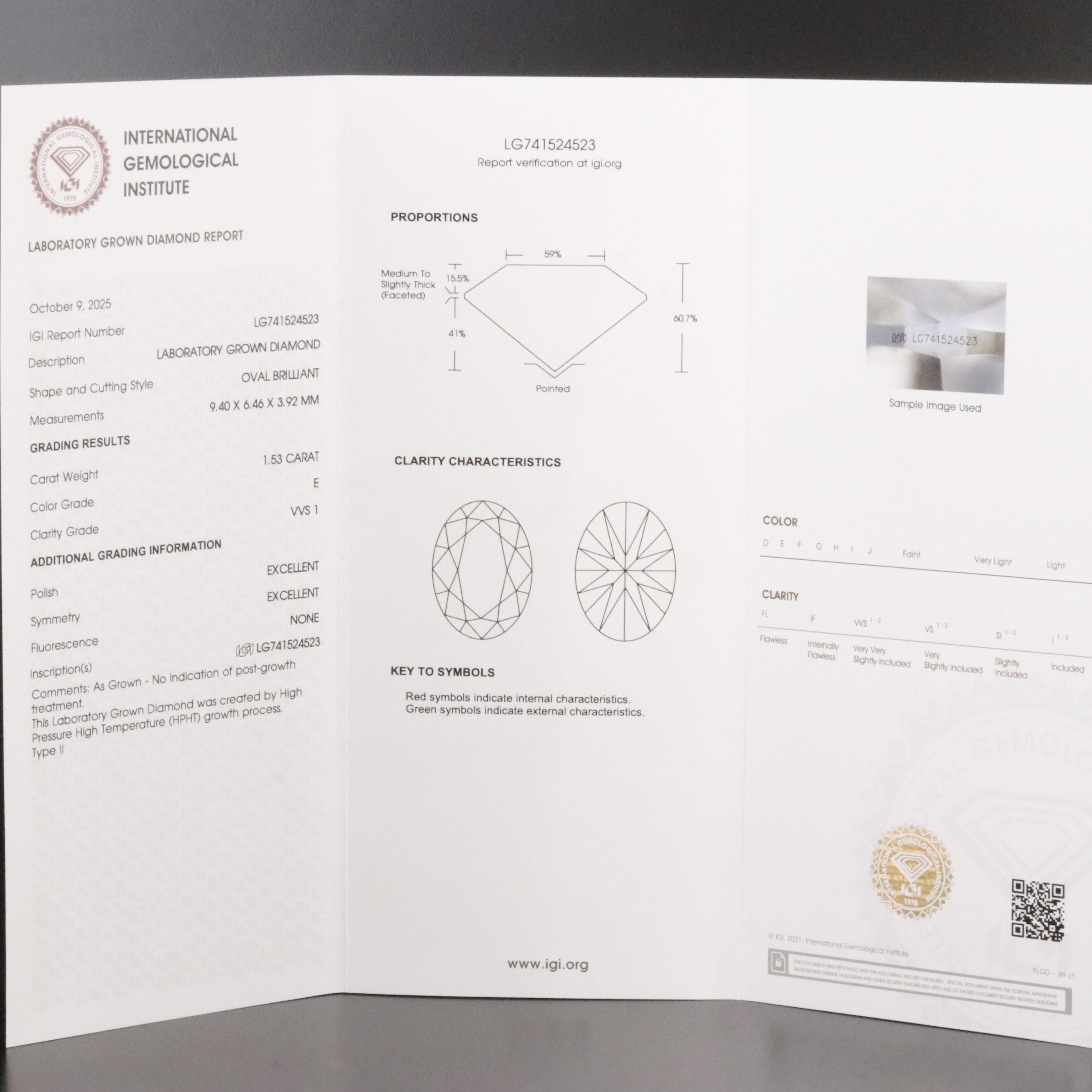 18K 3.06 CTW Lab Grown Diamond Stud Earrings with IGI Reports