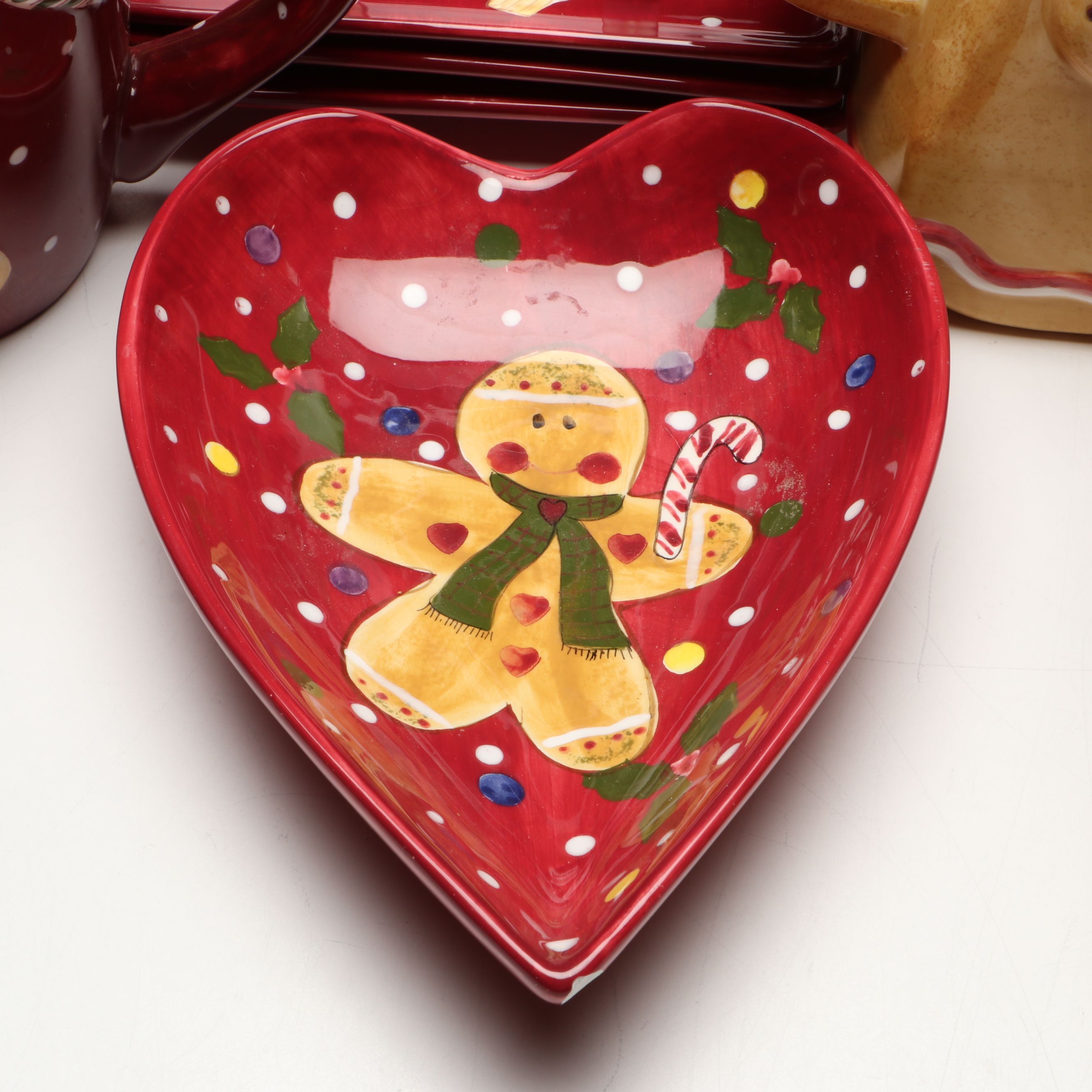 Laurie Gates "Christmas Treats" Punch Bowl with More Kitchenware and Décor