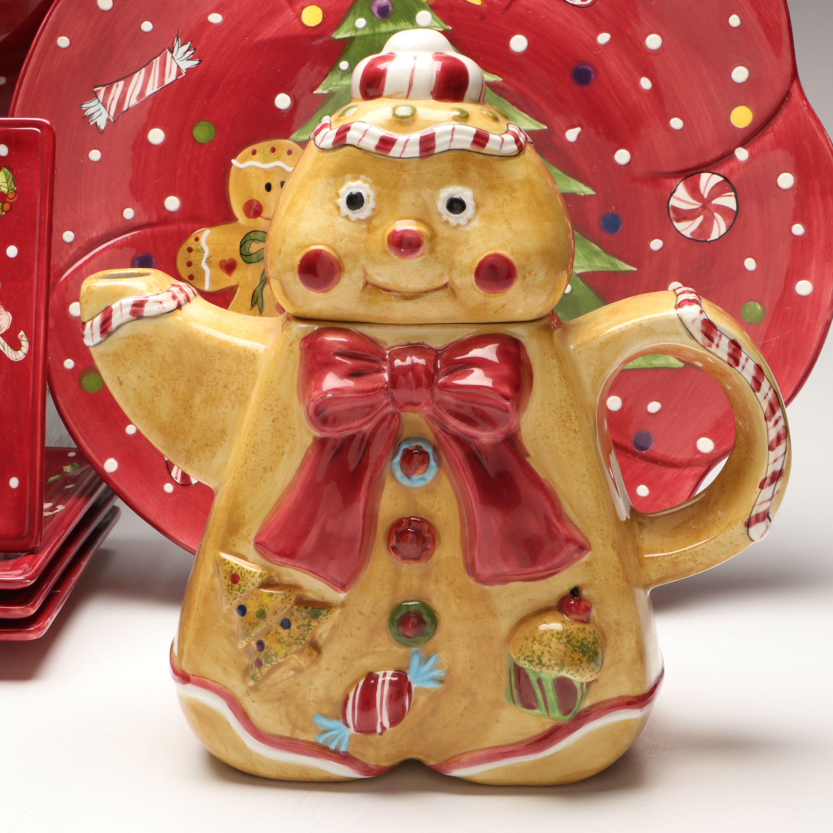 Laurie Gates "Christmas Treats" Punch Bowl with More Kitchenware and Décor