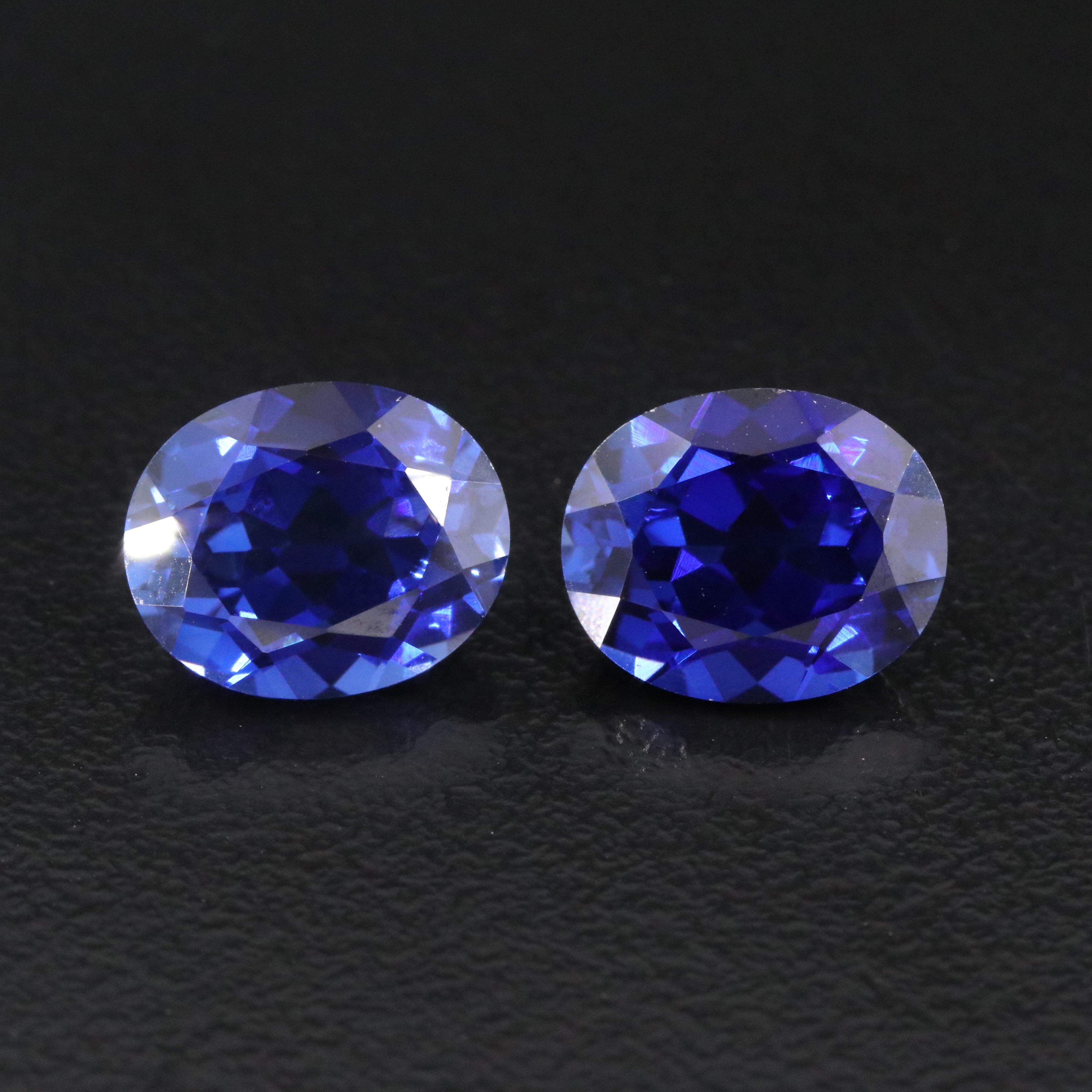 Loose 9.92 CTW Lab Grown Sapphire Pair