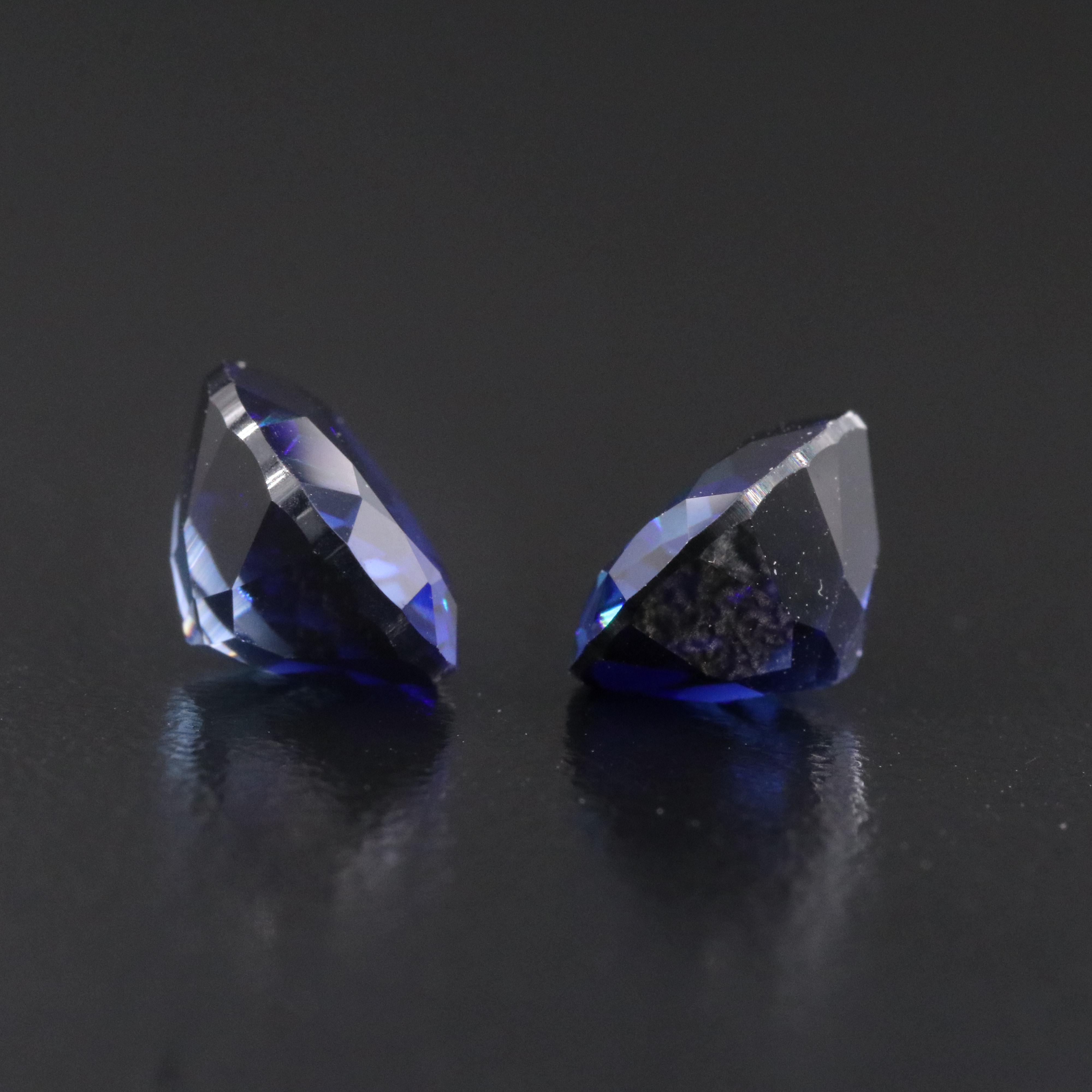 Loose 9.92 CTW Lab Grown Sapphire Pair