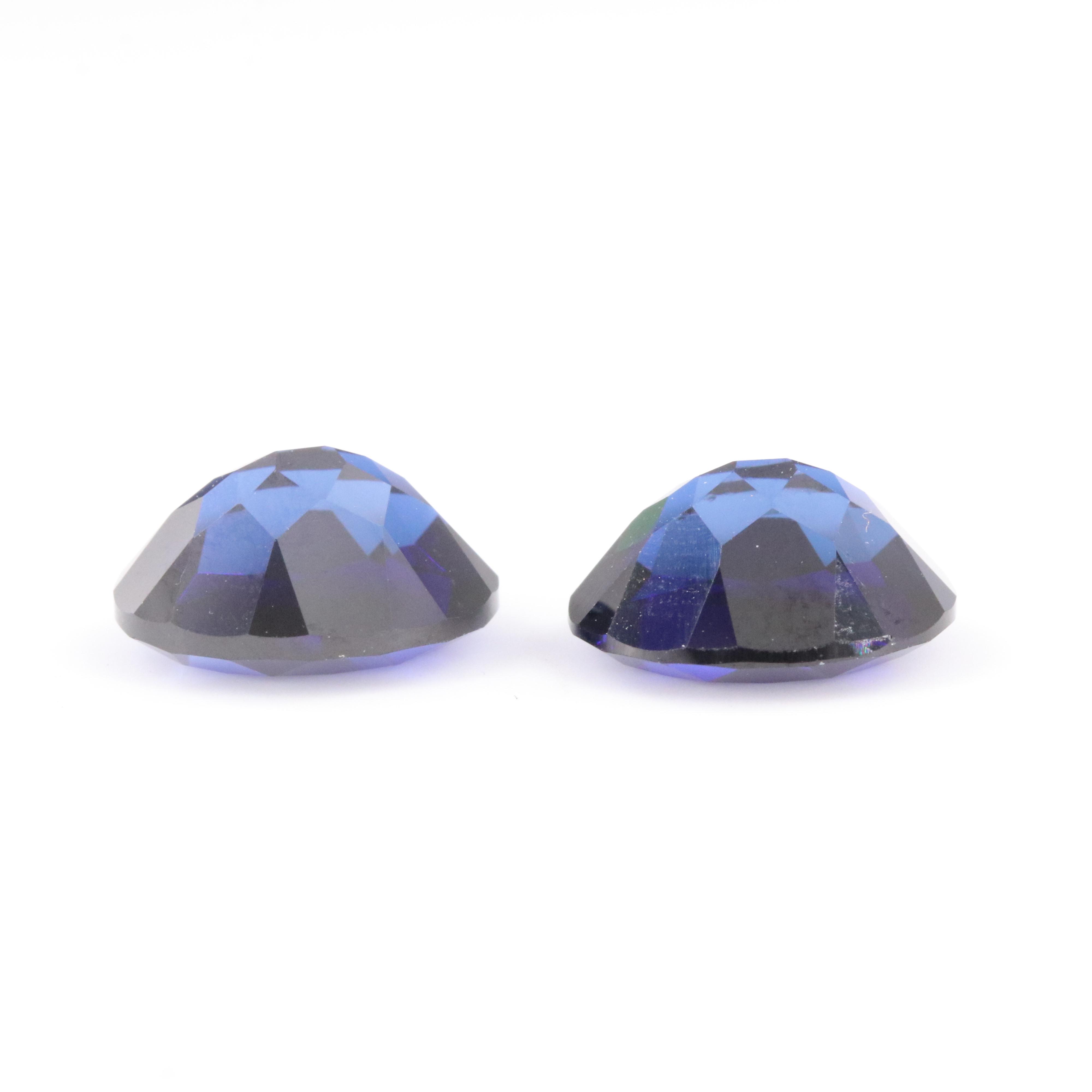 Loose 9.92 CTW Lab Grown Sapphire Pair