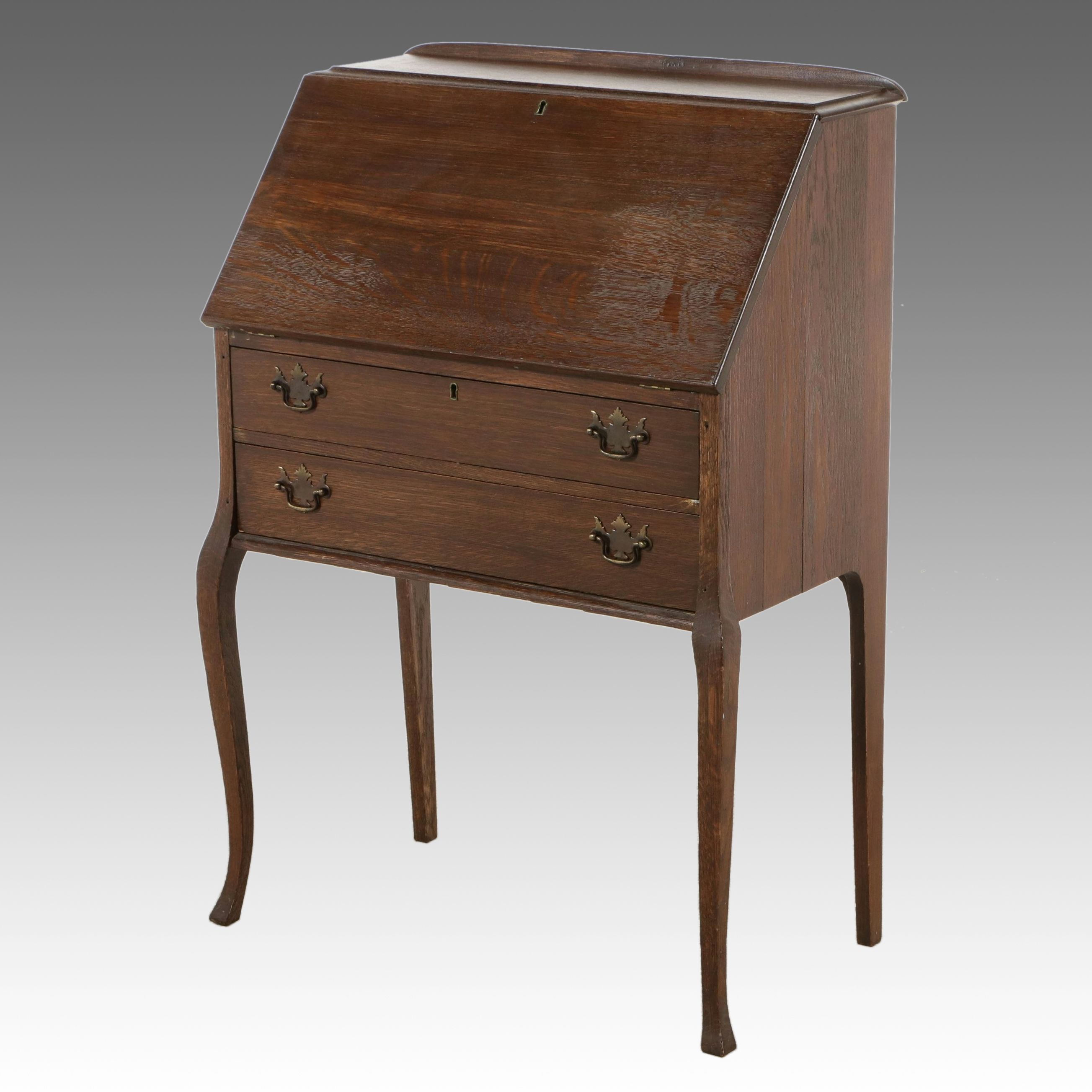 W.B. Moses & Sons Slant-Front Bureau Desk, Early 20th Century