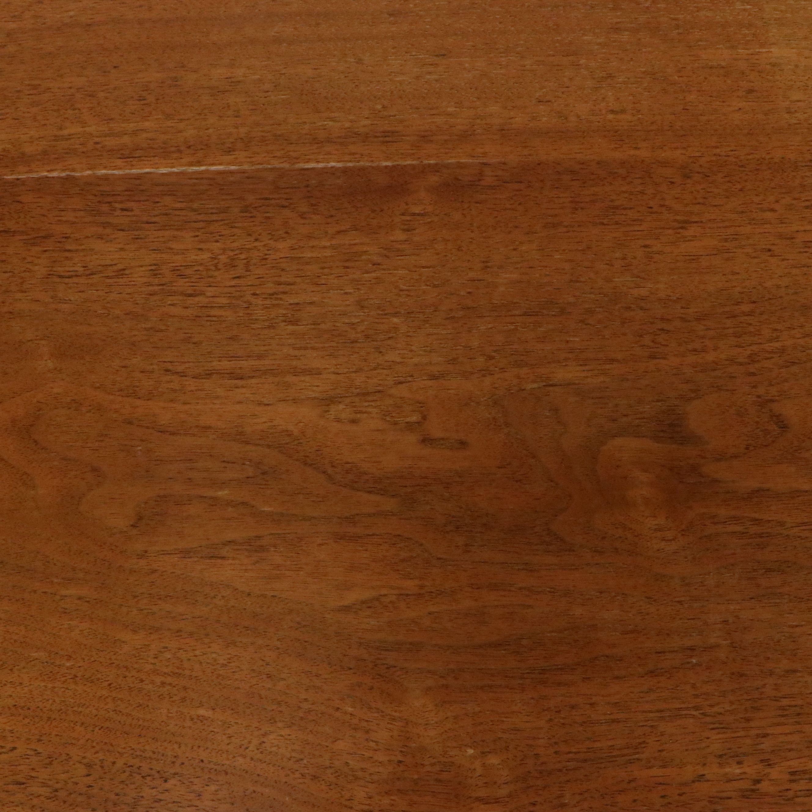 Victorian Mahogany Two-Drawer Library Table with Ring-Turned Legs