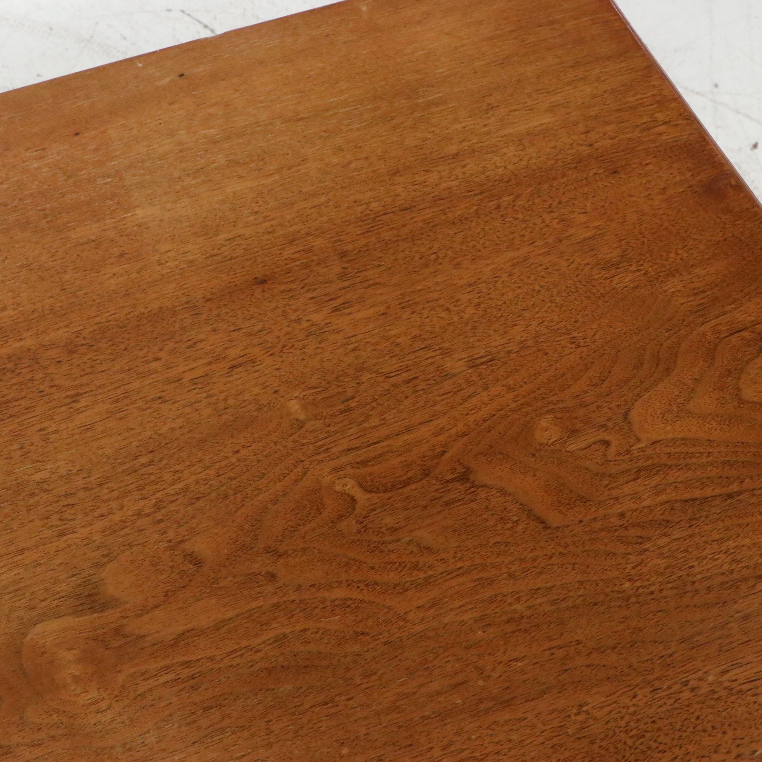 Victorian Mahogany Two-Drawer Library Table with Ring-Turned Legs