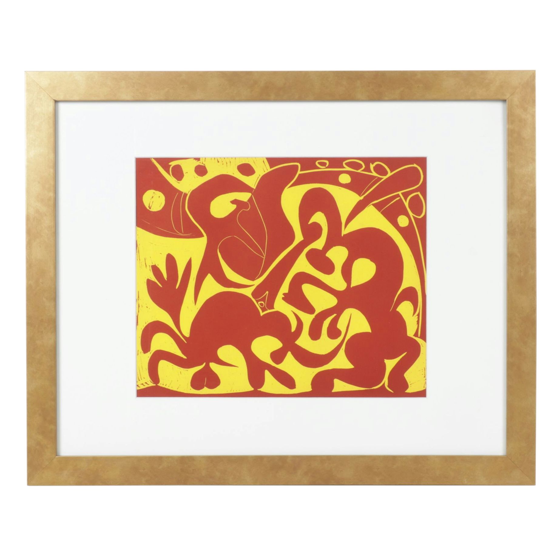 Pablo Picasso Linocut "Picador Goading Bull With Matador," 1962, First Edition