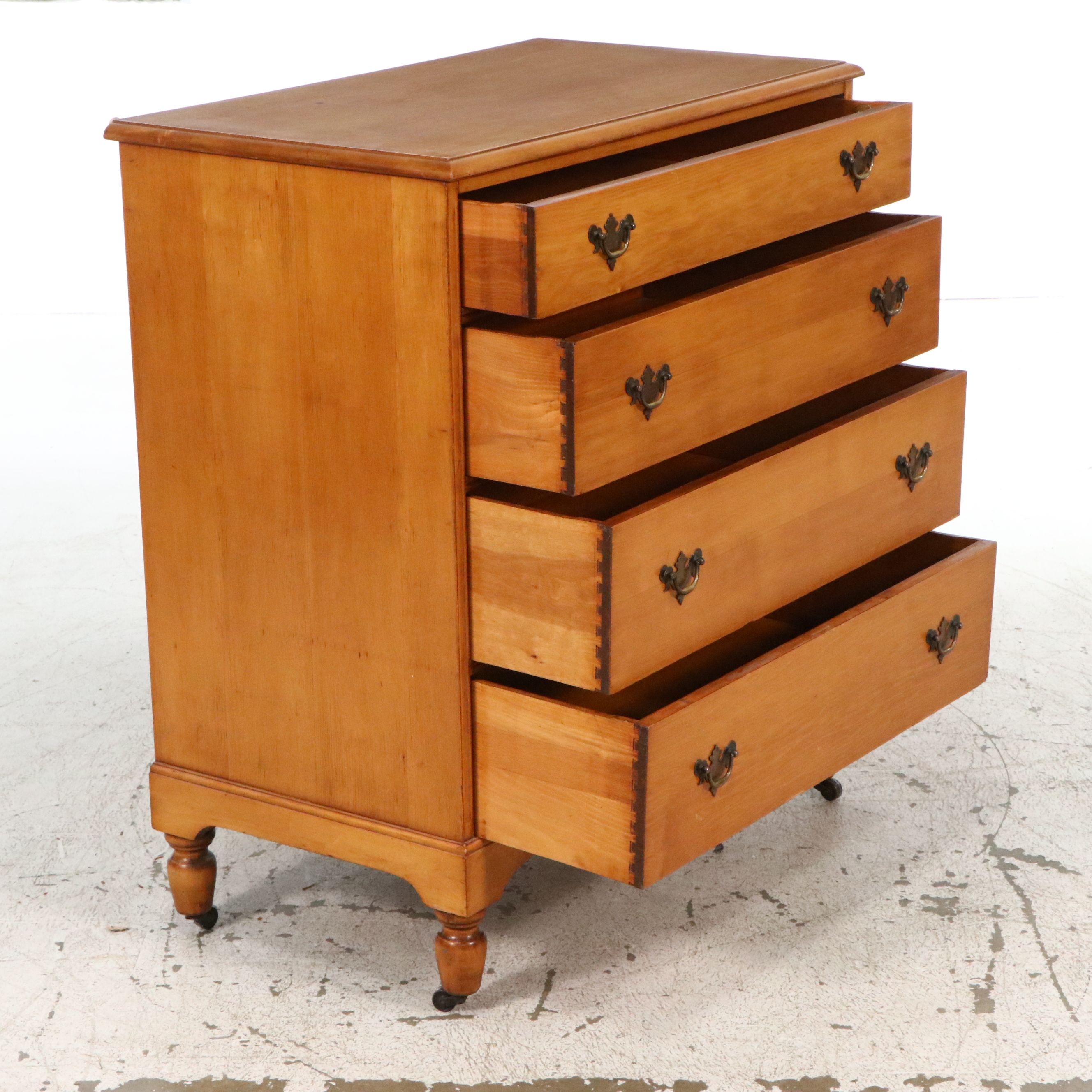 Baker Furniture Four-Drawer Maple Chest, Early 20th Century