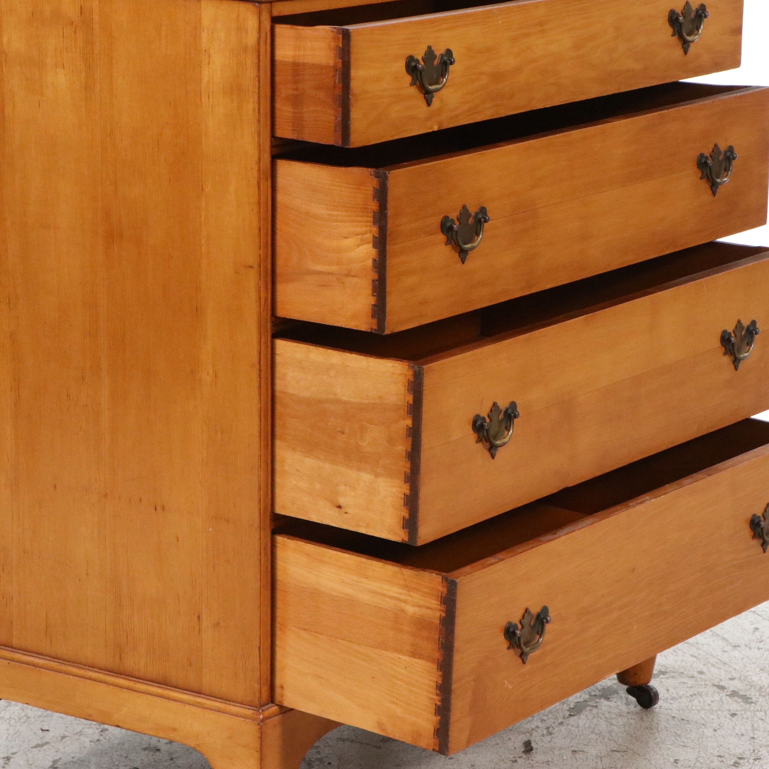 Baker Furniture Four-Drawer Maple Chest, Early 20th Century