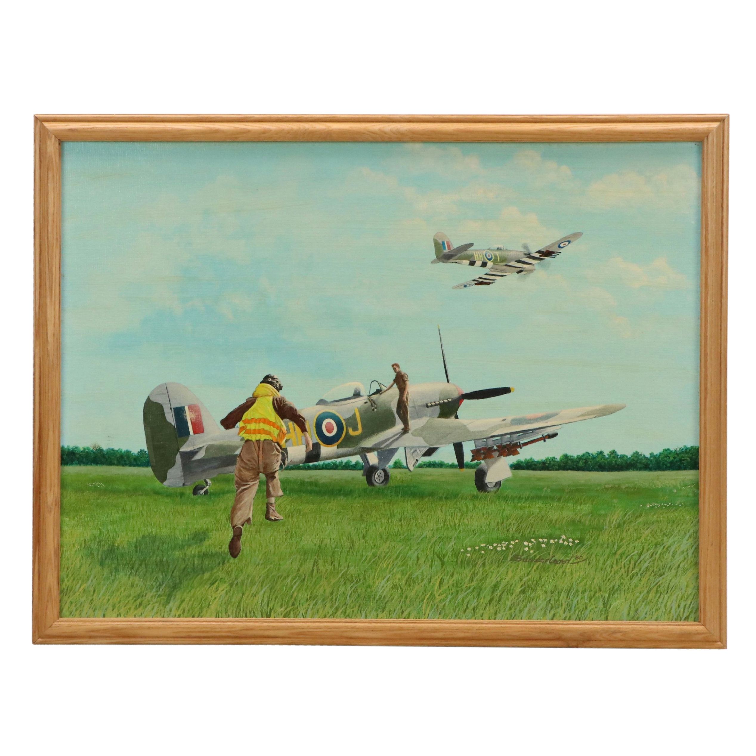 John Sunderland Acrylic Painting, 1980